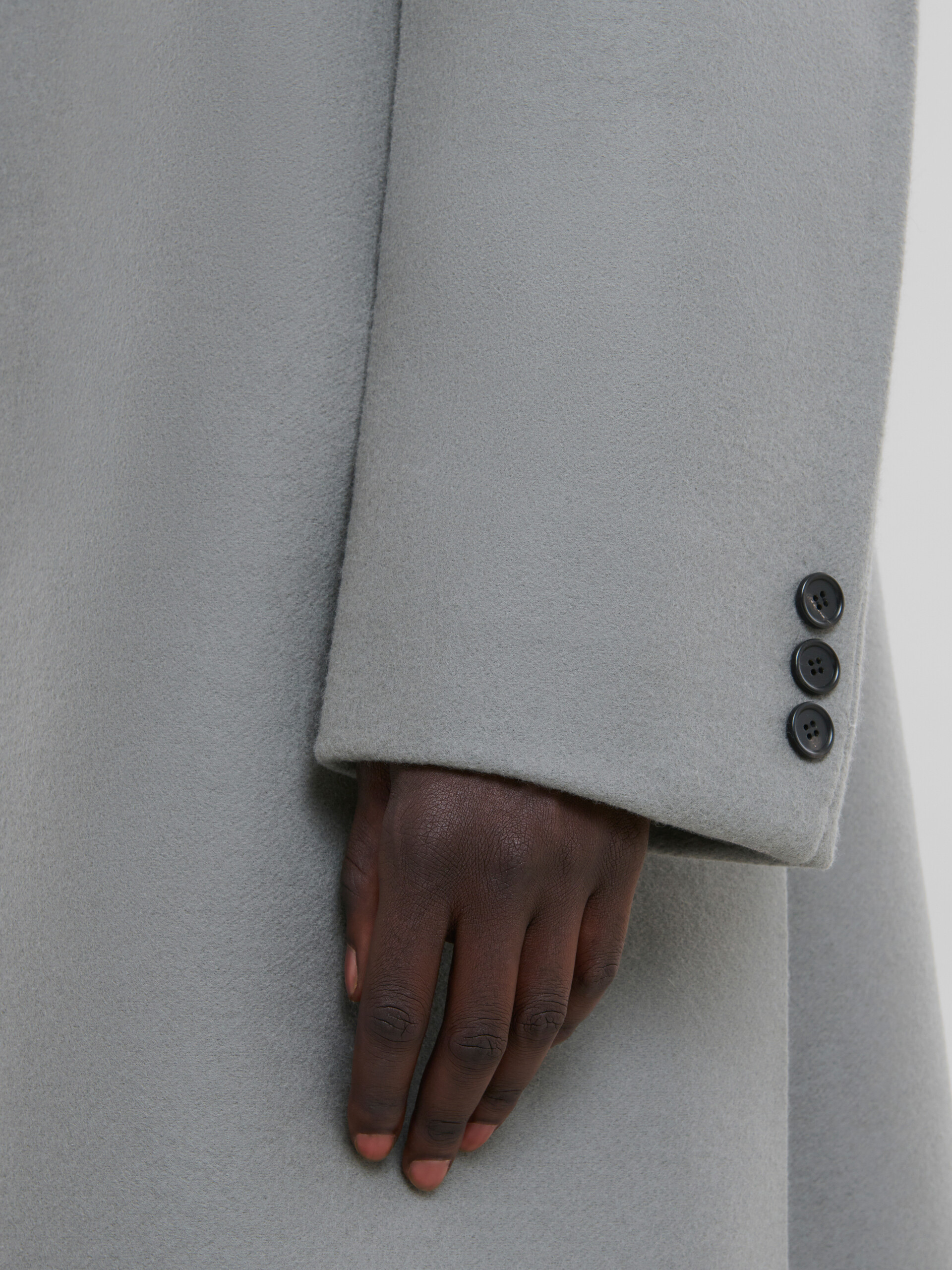 Gray wool oversized coat - Coat - Image 5