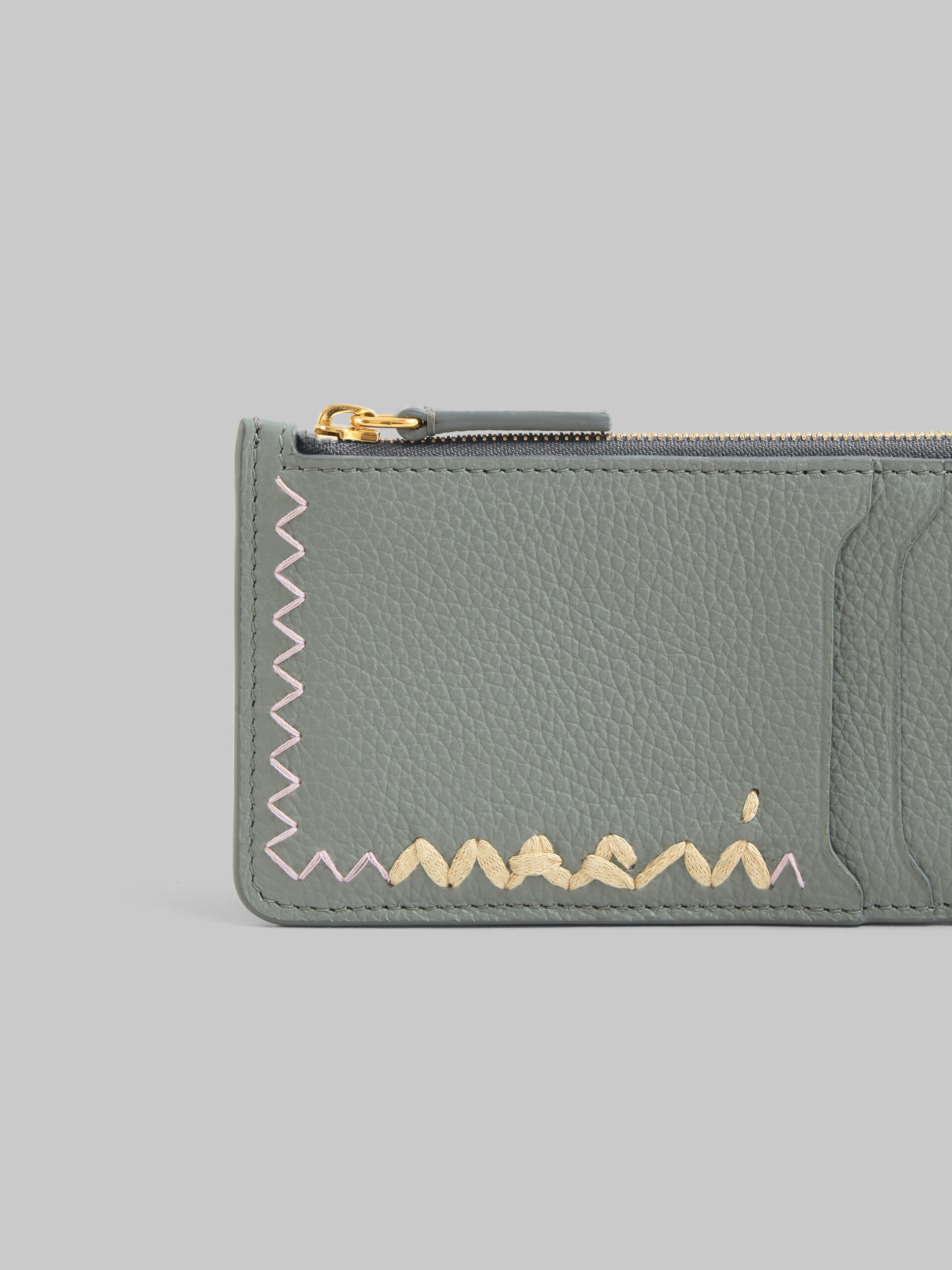 Light blue credit card holder with Marni Mending logo - Wallets - Image 3