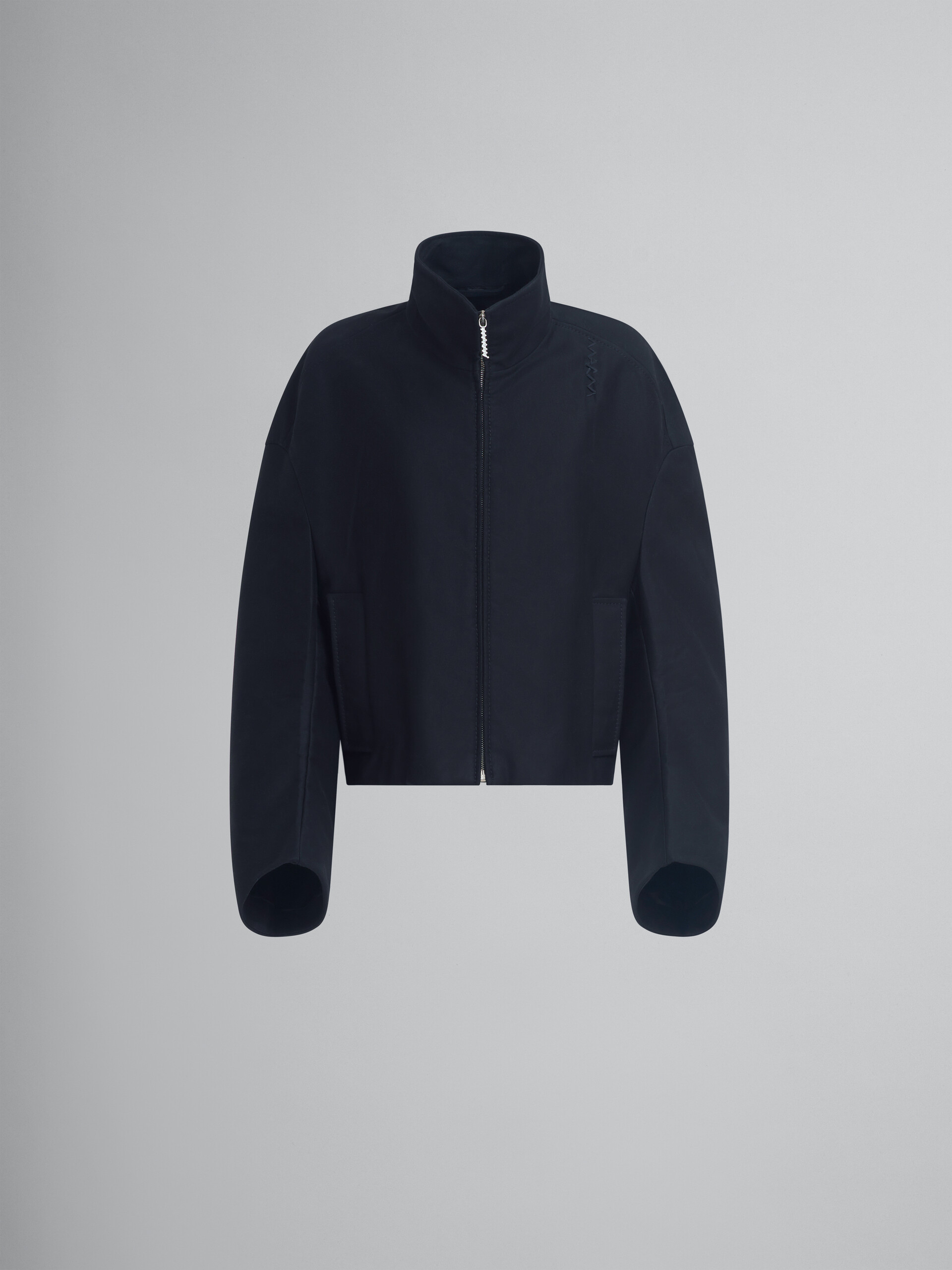 Black organic cotton padded jacket - Jackets - Image 1