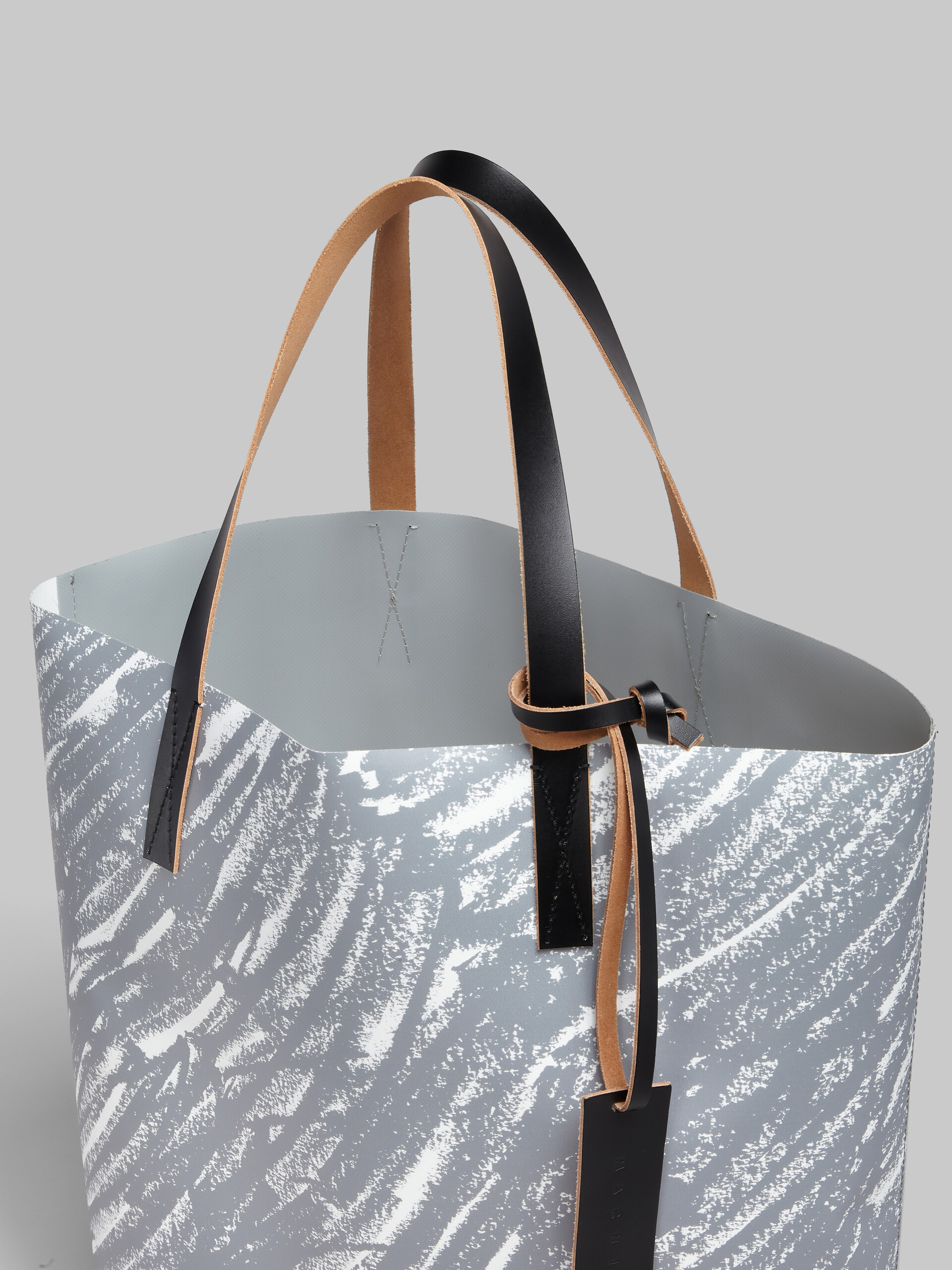 Tribeca tote bag with grey Crayon print - Shopping Bags - Image 3