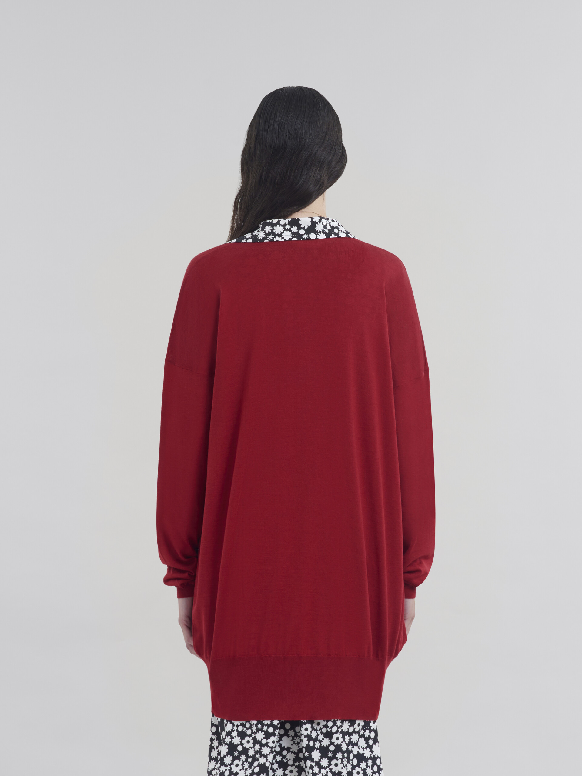 Oversize silk and wool blend jumper with Marni Symbol - Pullovers - Image 3