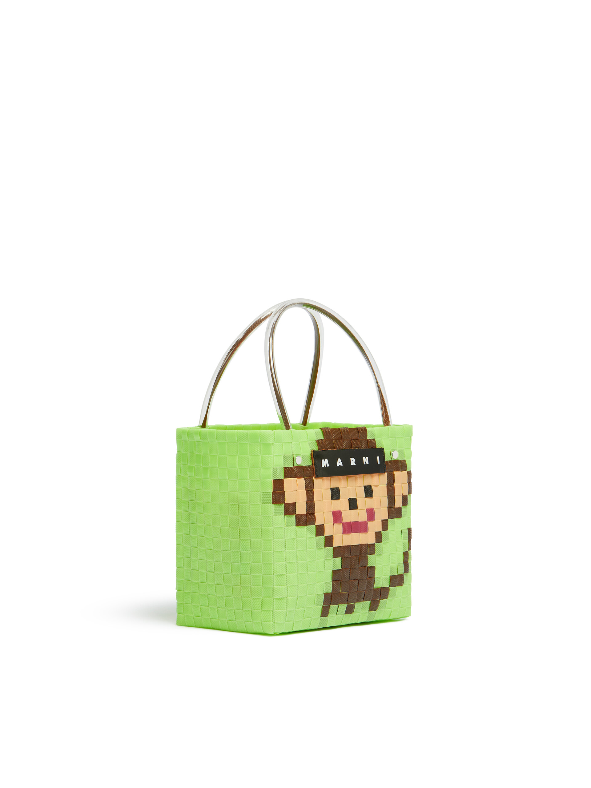 Light green MARNI MARKET ANIMAL BASKET bag - Shopping Bags - Image 2