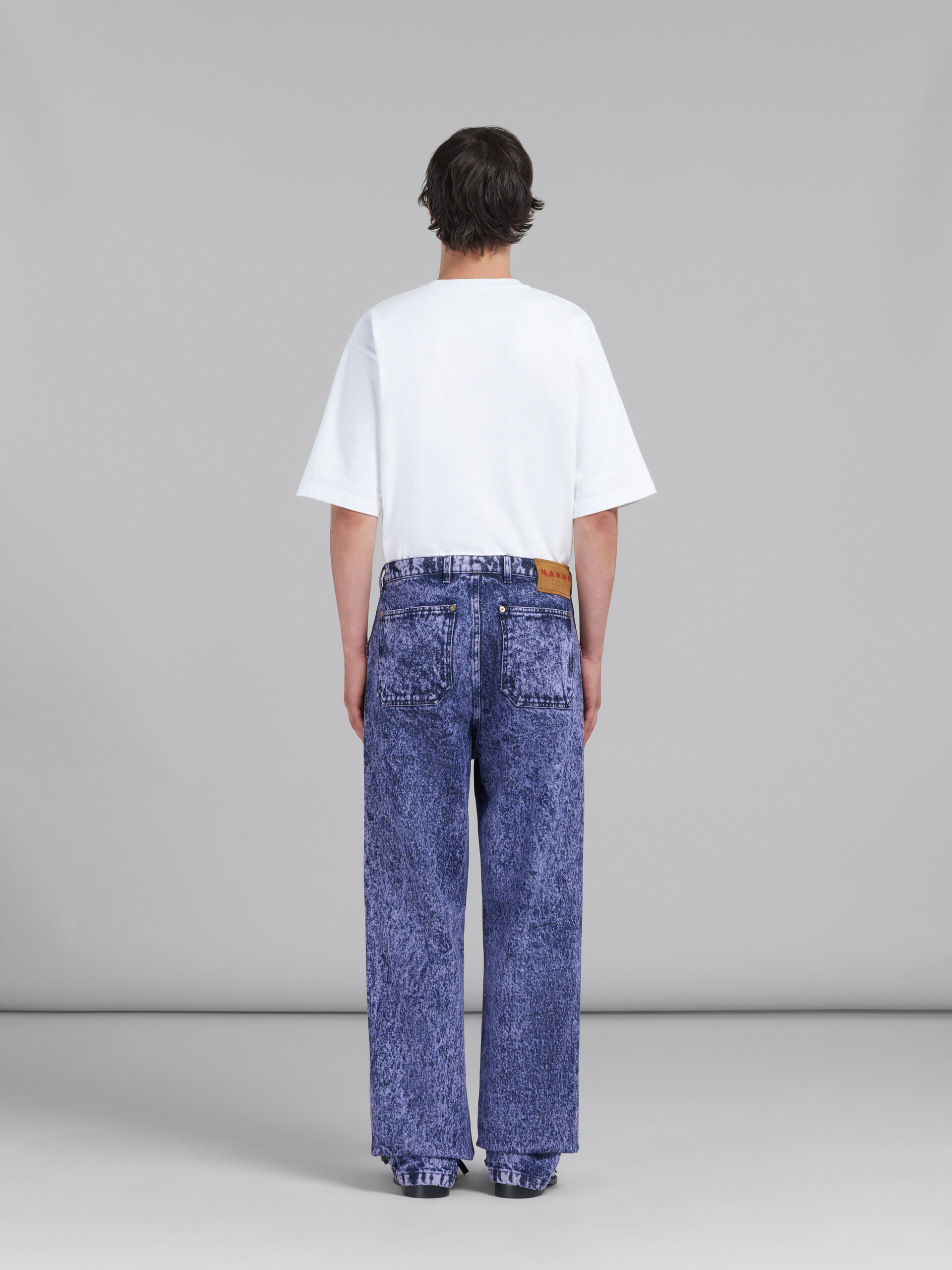 Pantalón de denim azul efecto mármol - Pantalones - Image 3