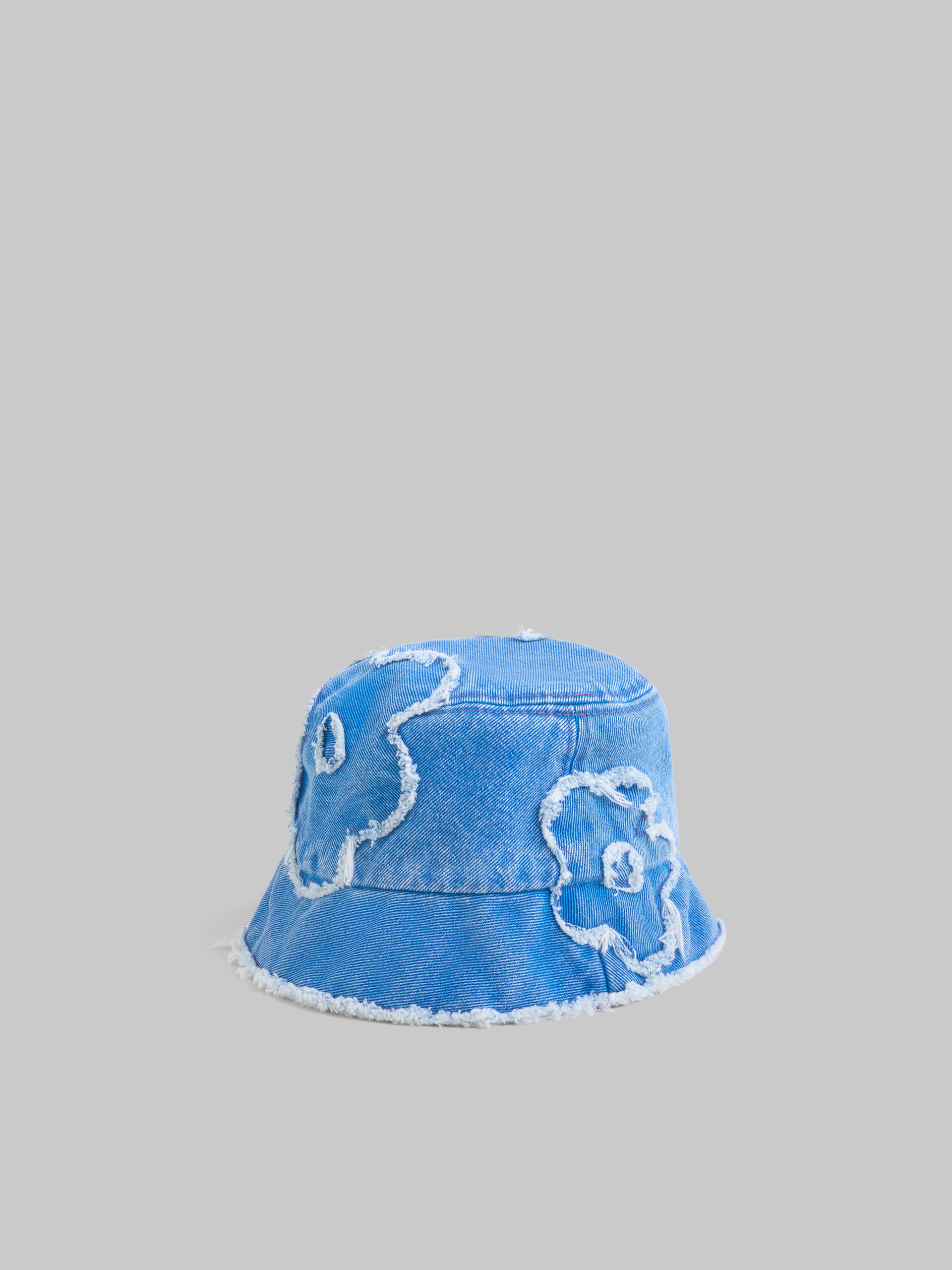 Light blue denim bucket hat with Dillies patch details - Hats - Image 3