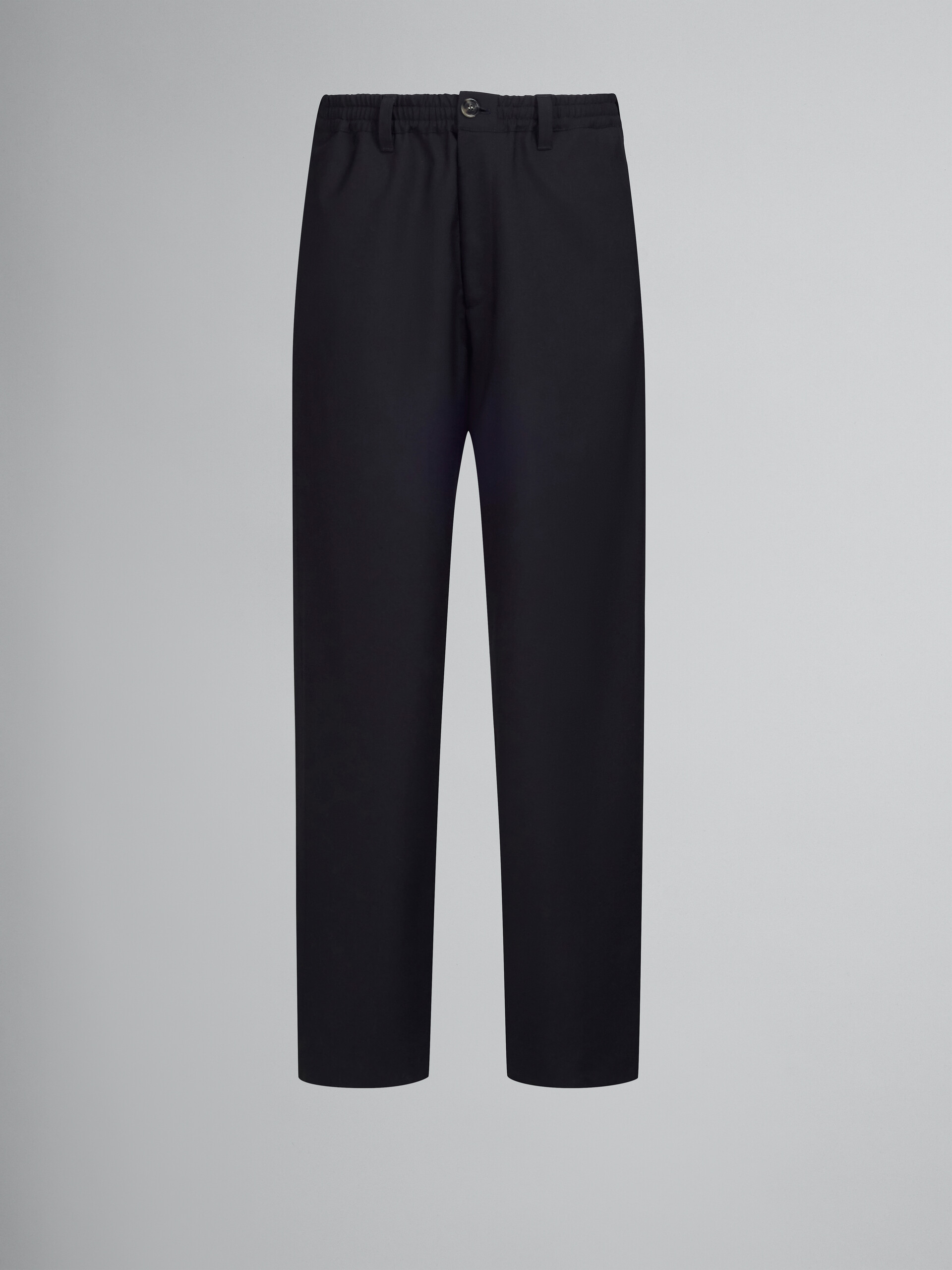 Pantalon en laine tropicale noire - Pantalons - Image 1