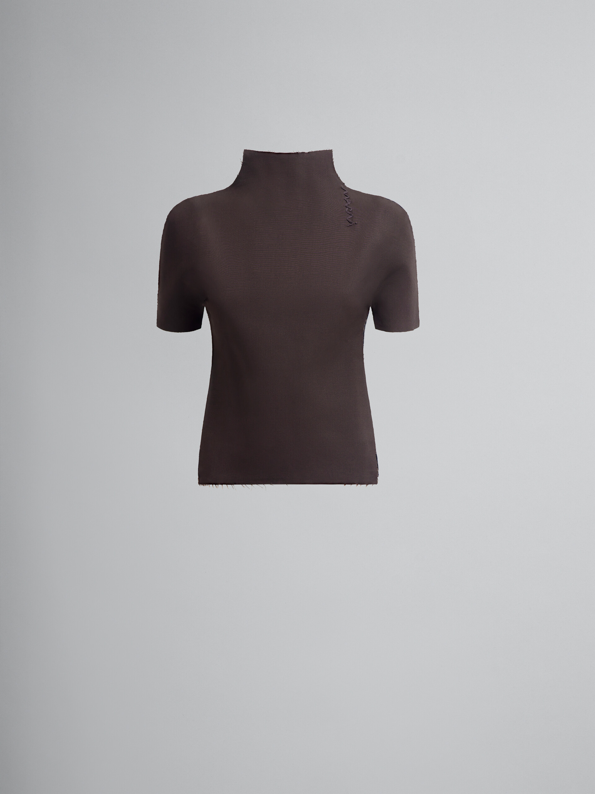 Brown and black wool and cashmere sweater - Pullovers - Image 1