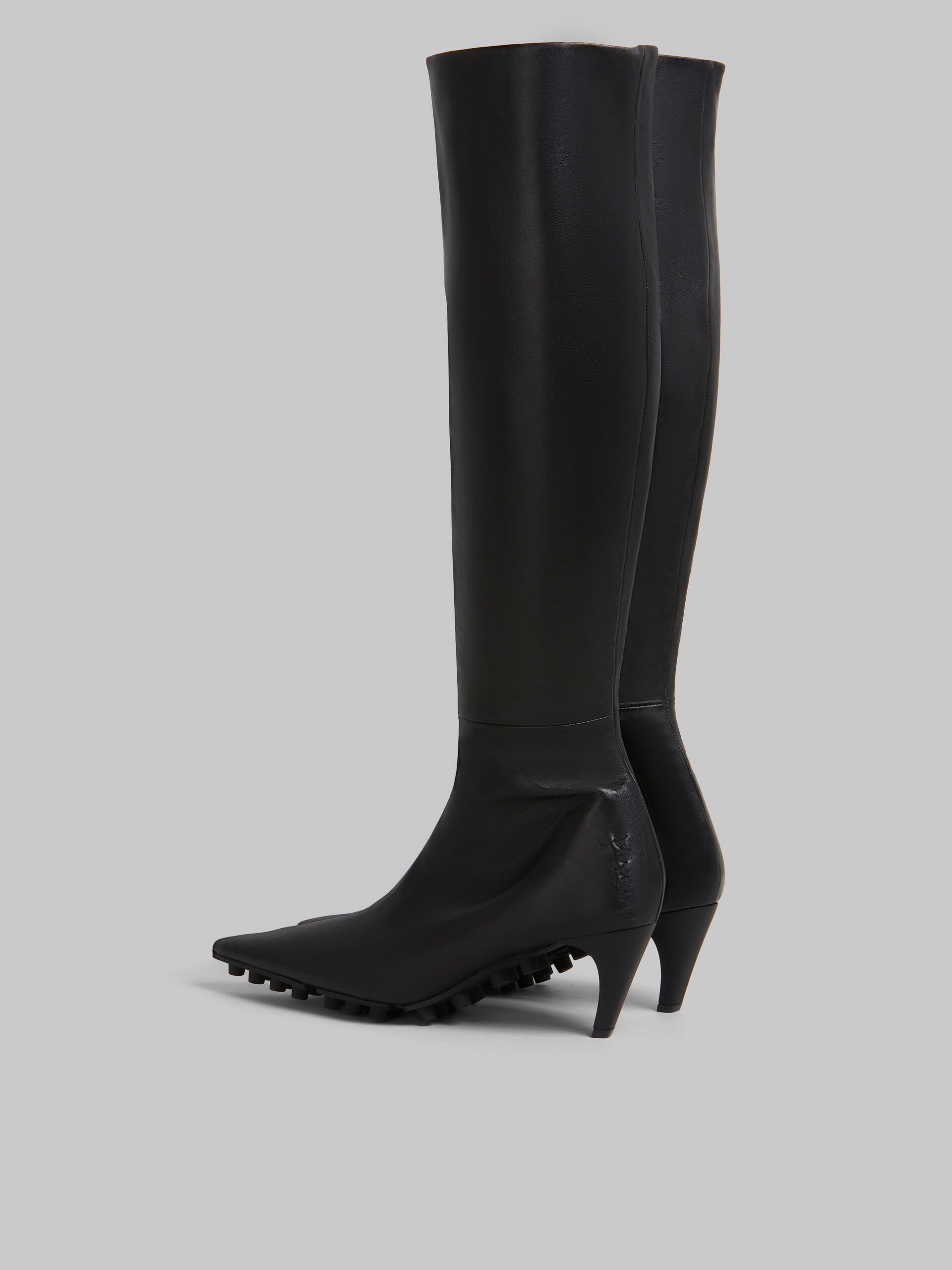 Bottes Spike en cuir nappa noir - Bottes - Image 3