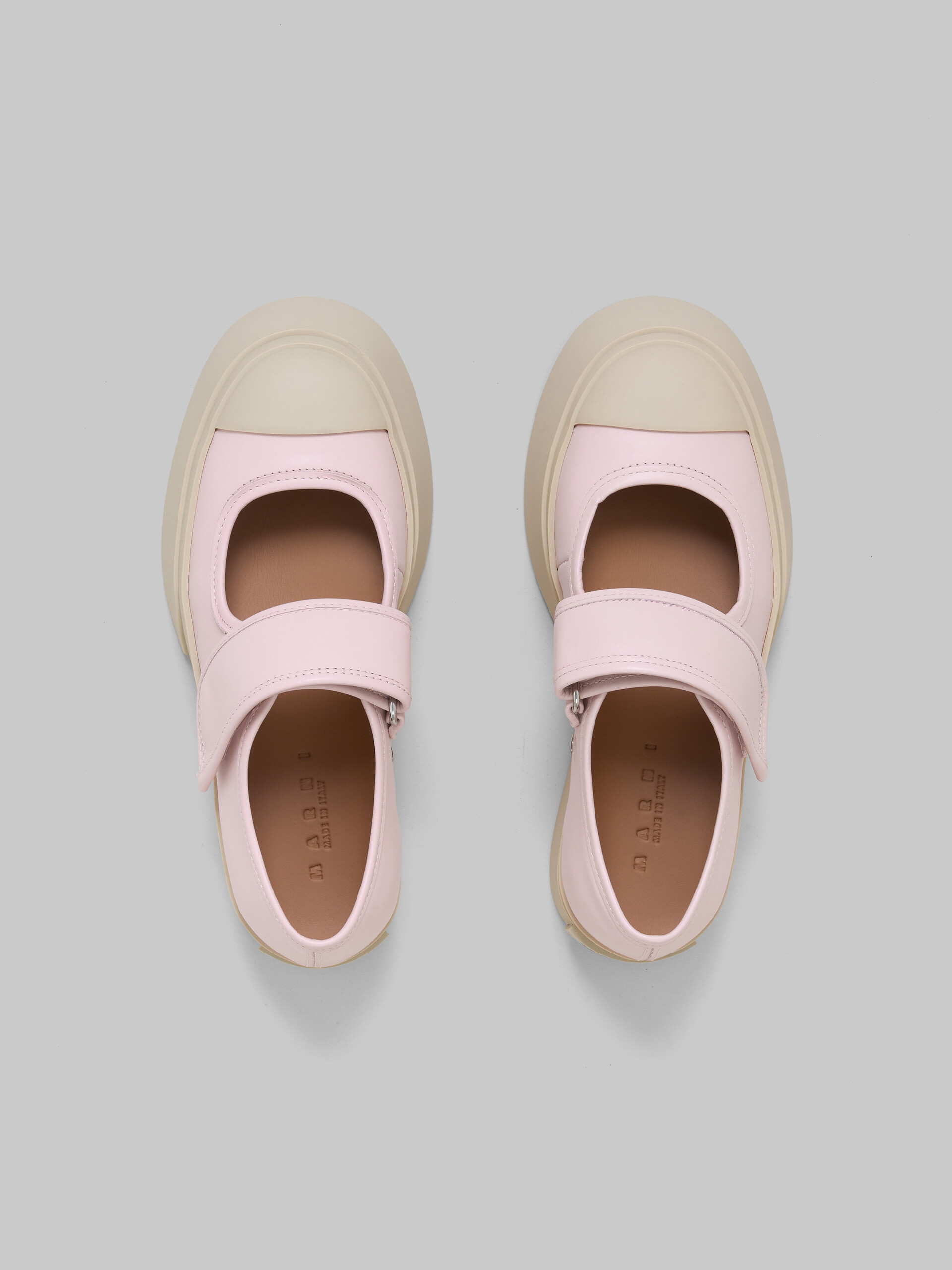 Zapatilla Mary Jane de piel de napa rosa claro - Sneakers - Image 4