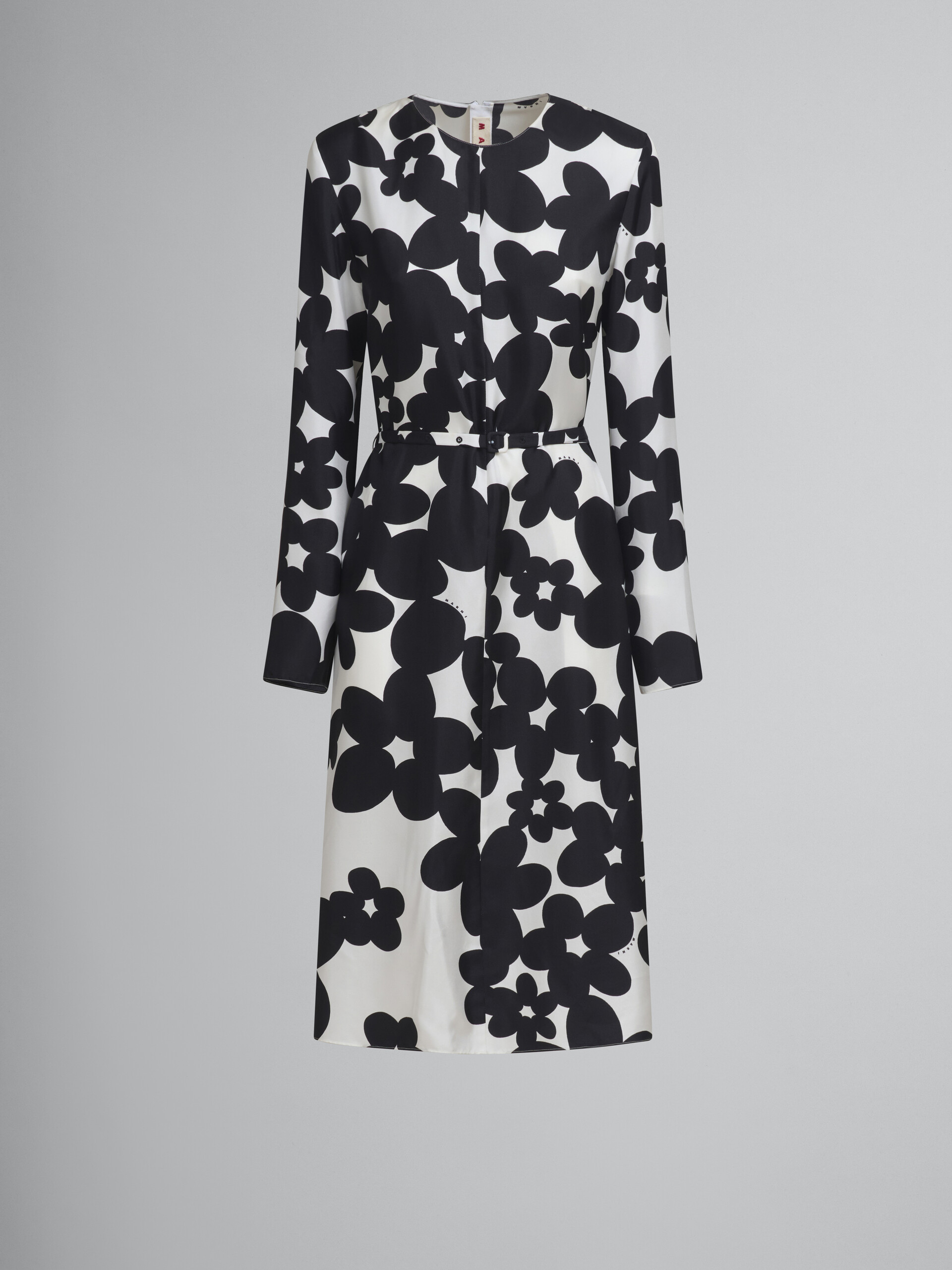 Black and white Dilles print silk dress - Dresses - Image 1