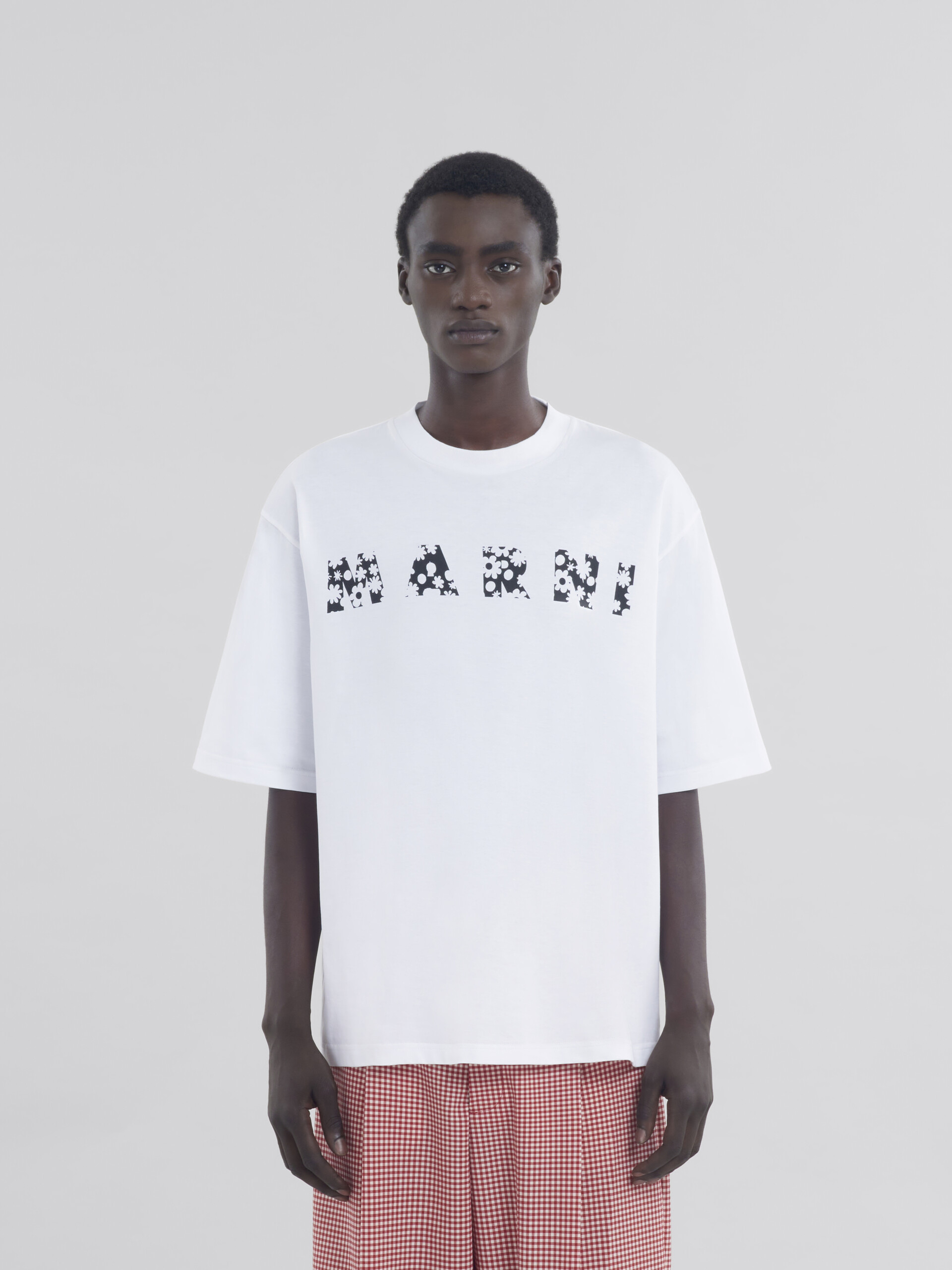 Indigo T-shirt with Pop Fields Marni logo - Shirts - Image 2