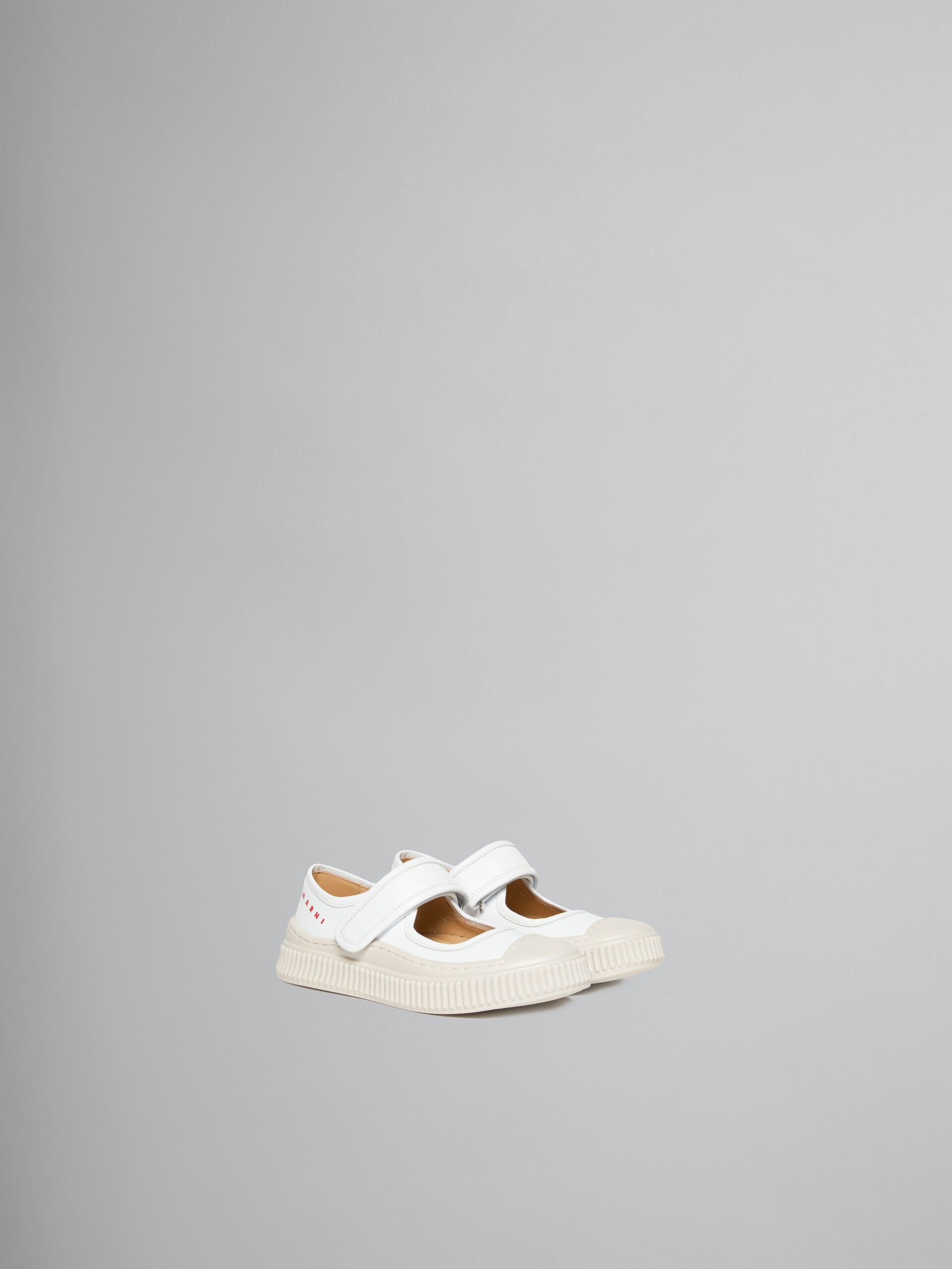 Sneakers Mary-Jane en cuir blanc - ENFANT - Image 2