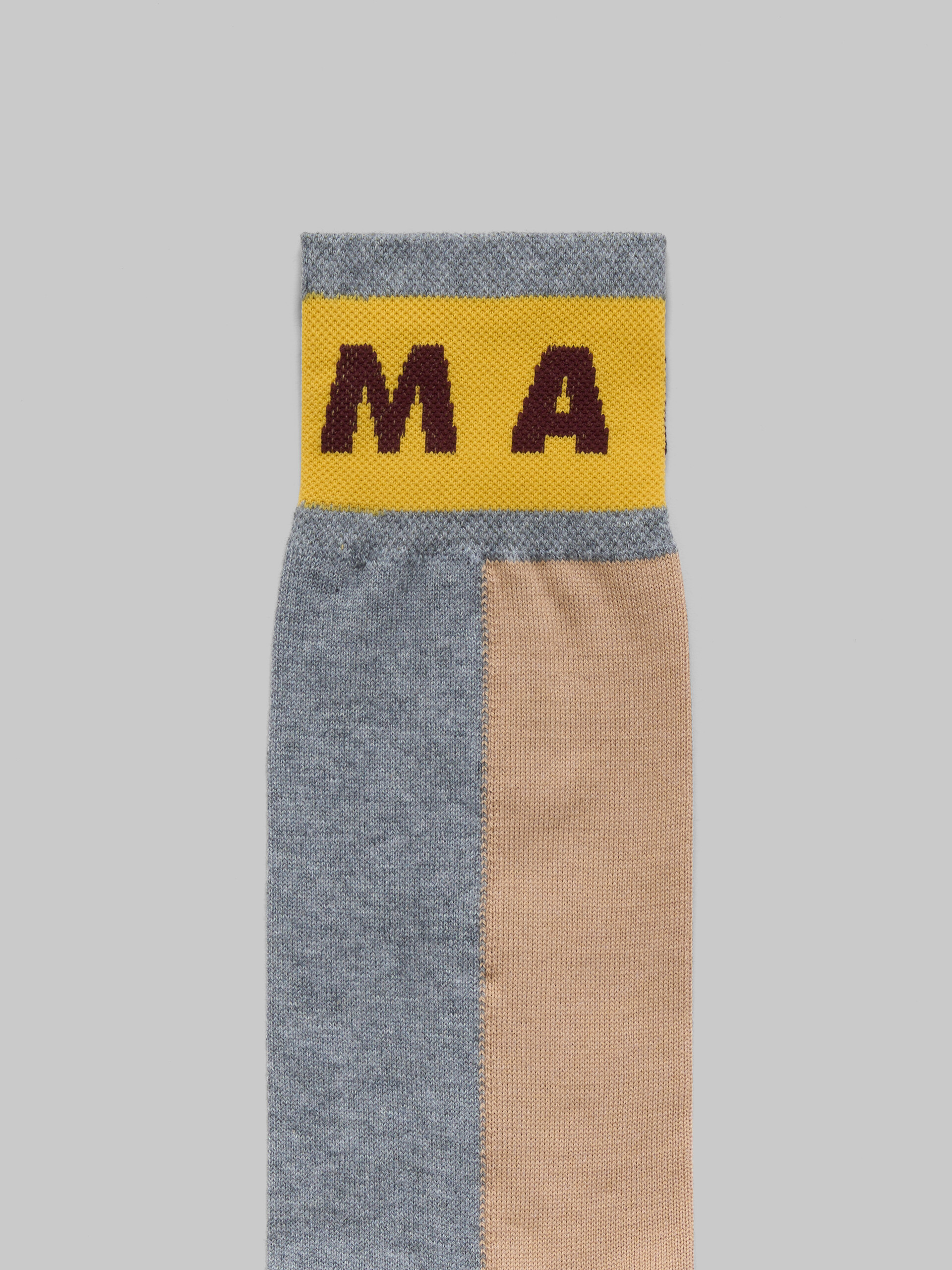 Chaussettes en coton bleu color-block - Chaussettes - Image 3