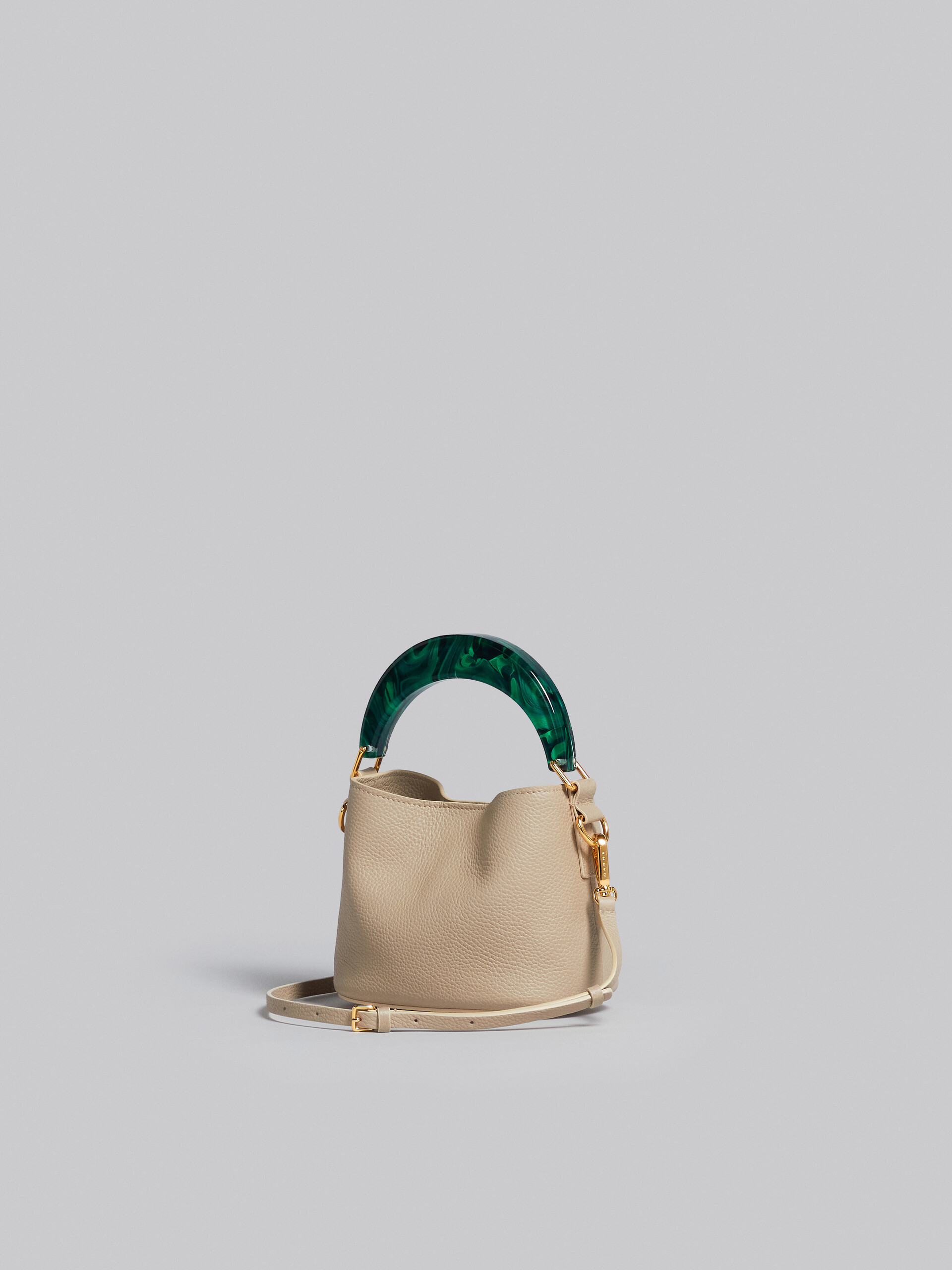 Venice Mini Bucket Bag in black leather - Shoulder Bags - Image 3