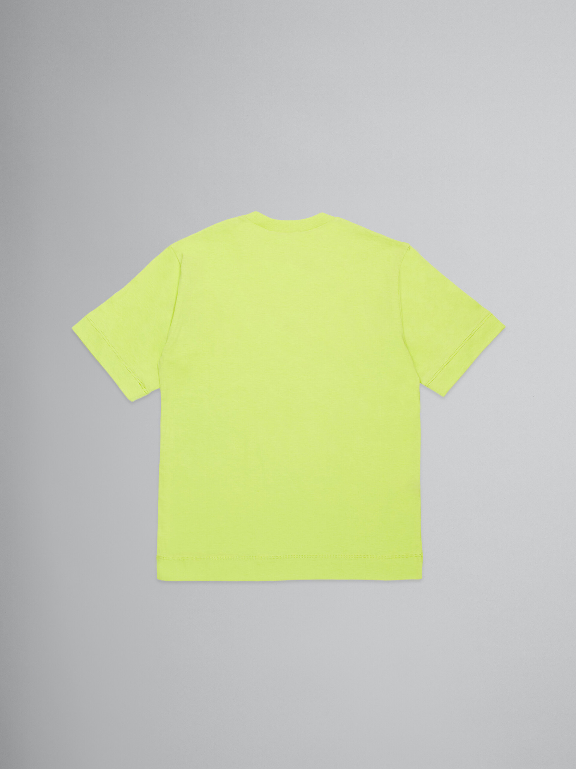 T-shirt verde lime con logo ricamato - T-shirt - Image 2