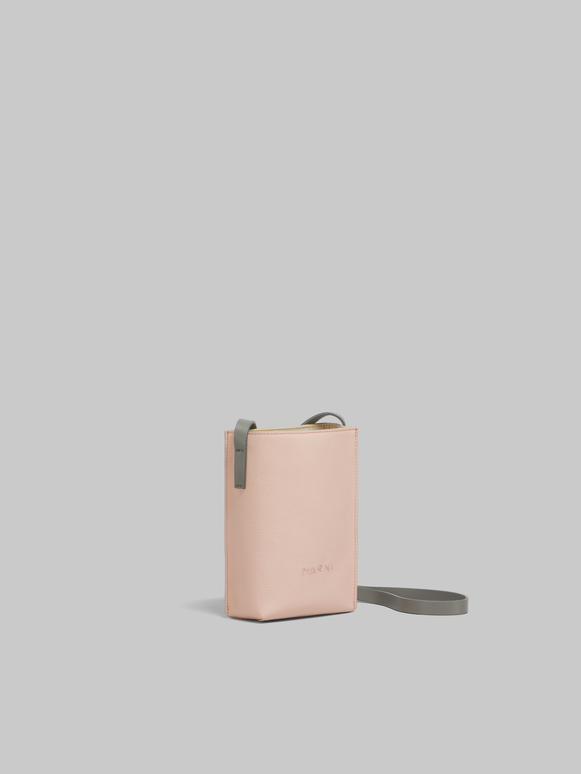 Light pink and beige leather Museo Nano Bag with Marni Symbol embroidery - Shoulder Bag - Image 6