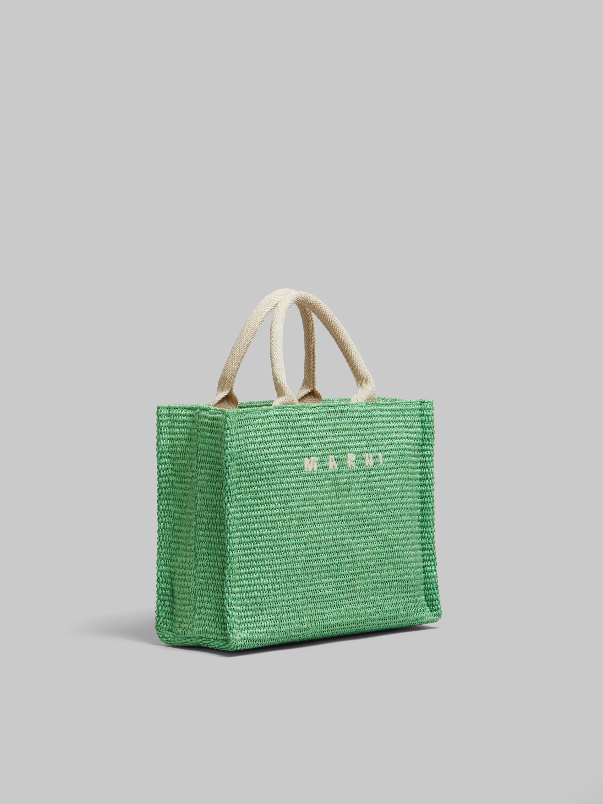 Tote Bag Piccola in tessuto effetto rafia lilla - Borse shopping - Image 5