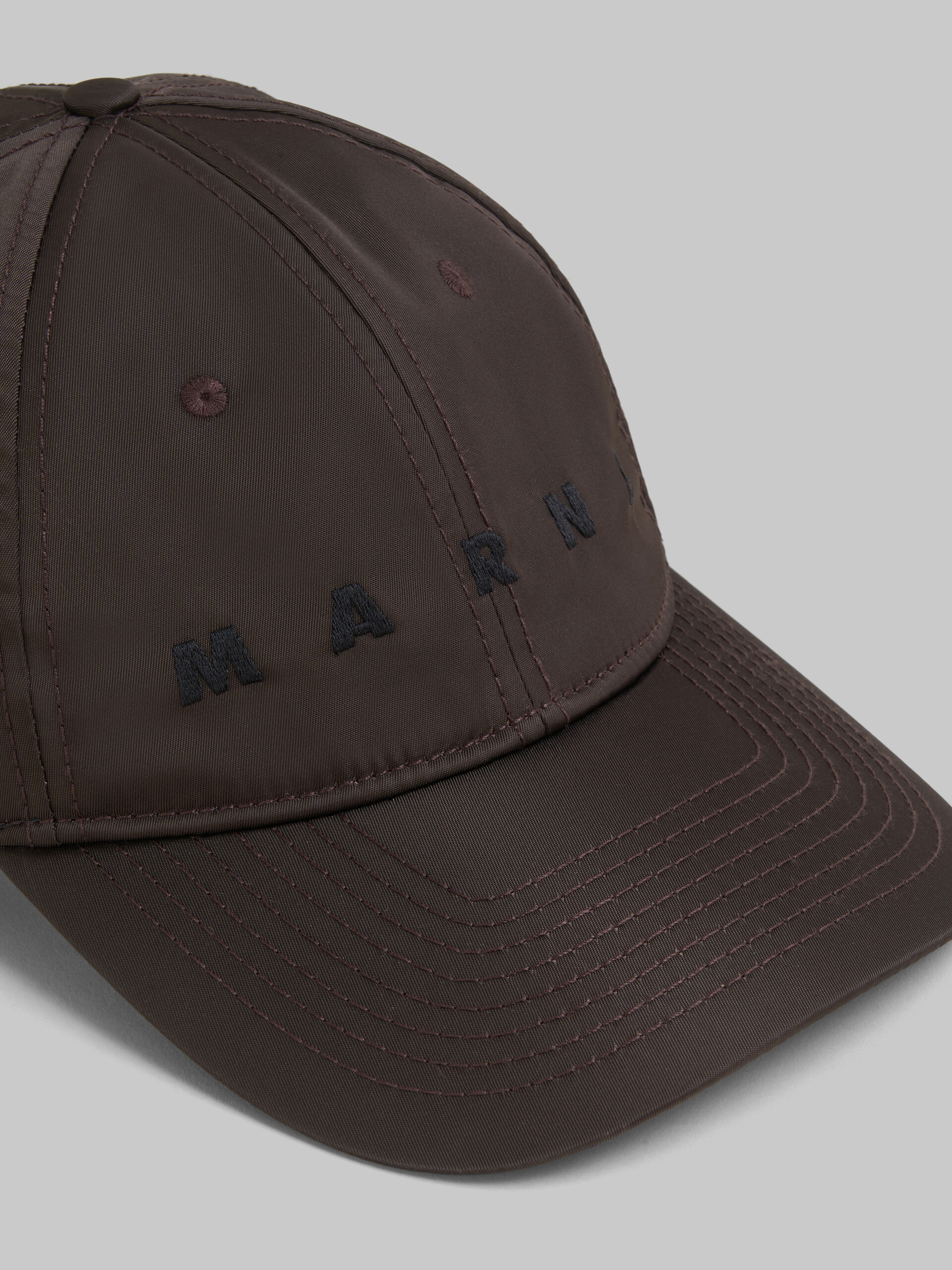 Brown twill baseball cap with logo - Hats - Image 4