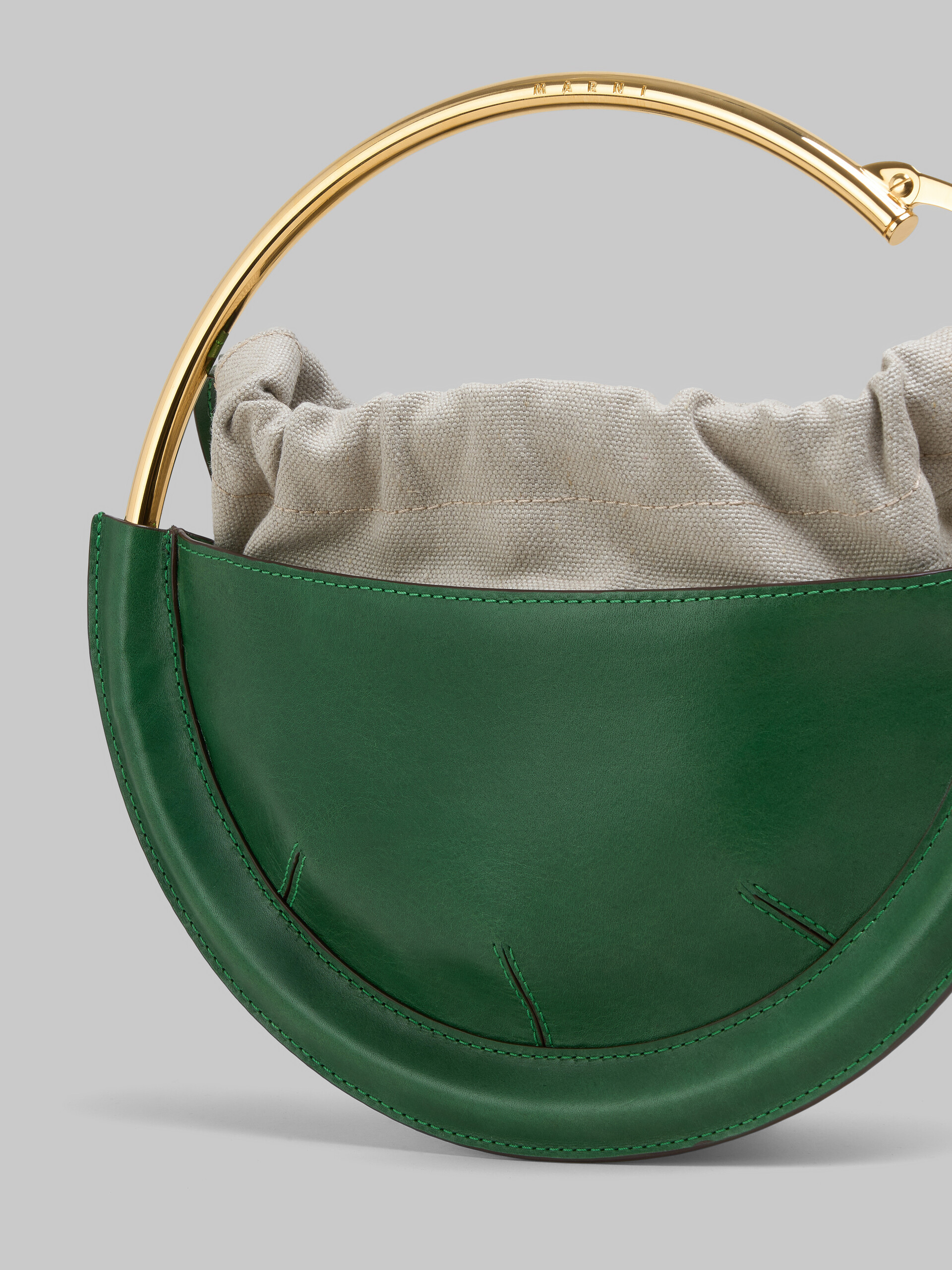 Beige leather small Tunnel hobo bag - Handbags - Image 5