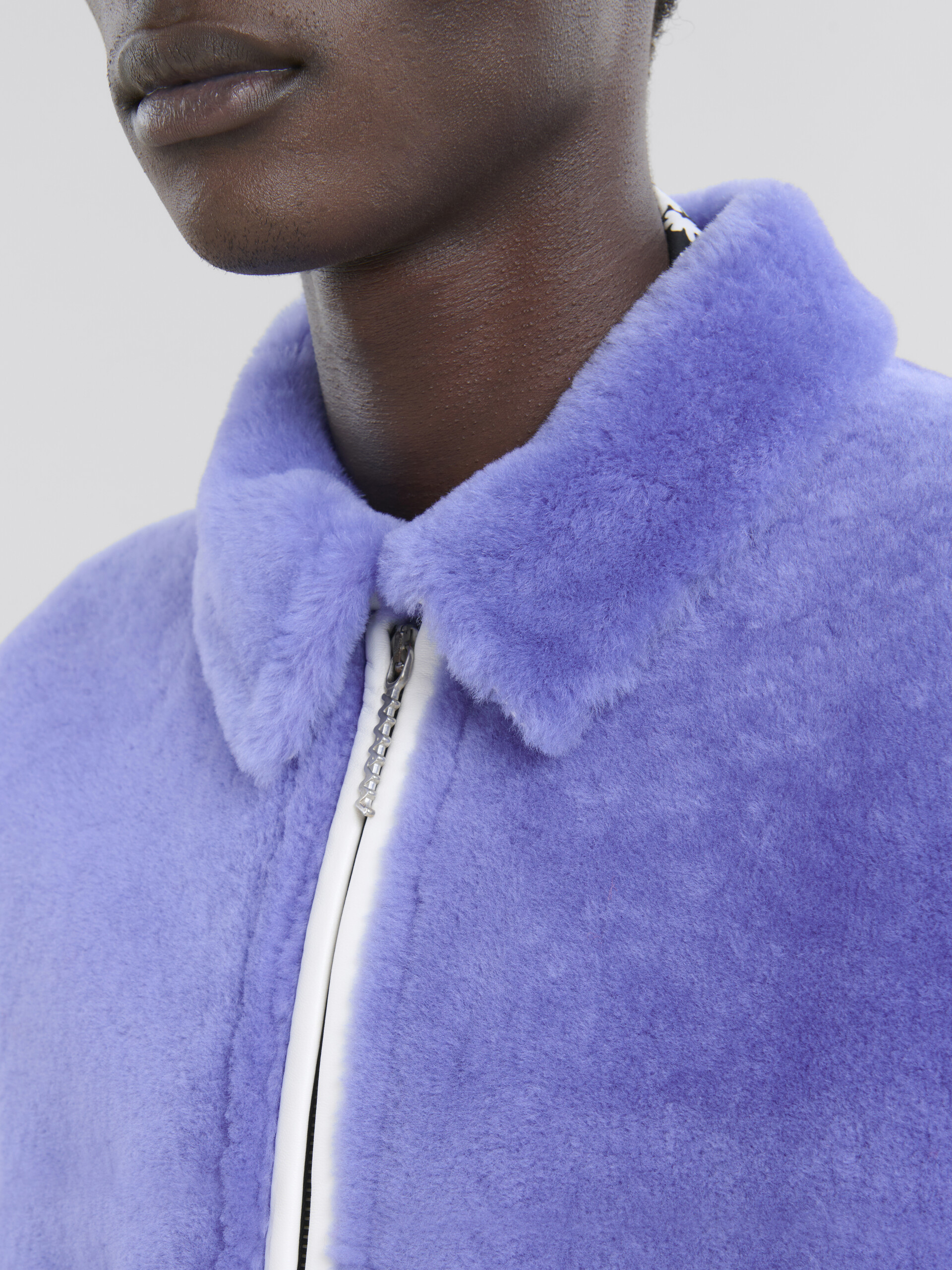 Light blue shaved shearling jacket - Jackets - Image 5