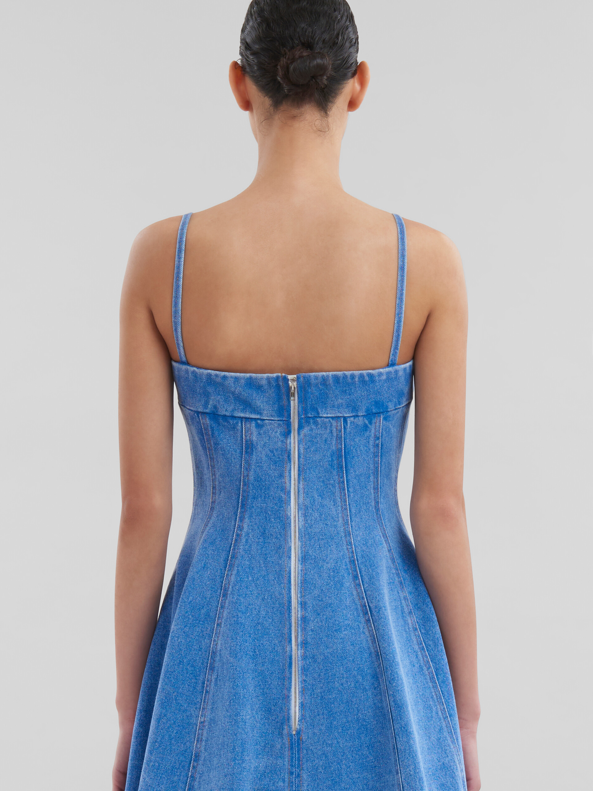 Light blue coated denim balloon dress - Dresses - Image 5