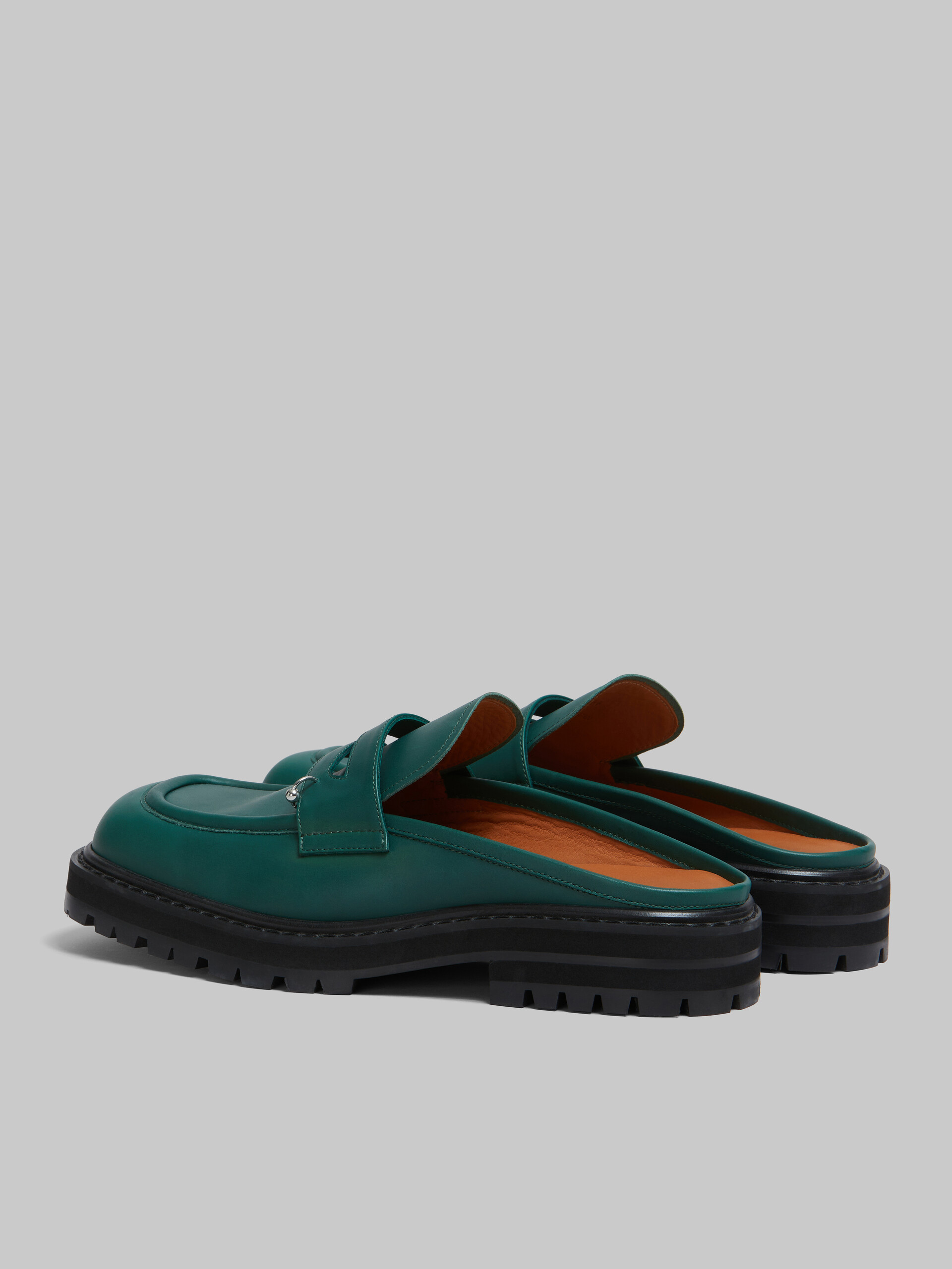 Black leather Piercing 2.0 chunky sabot loafer - Clogs - Image 3