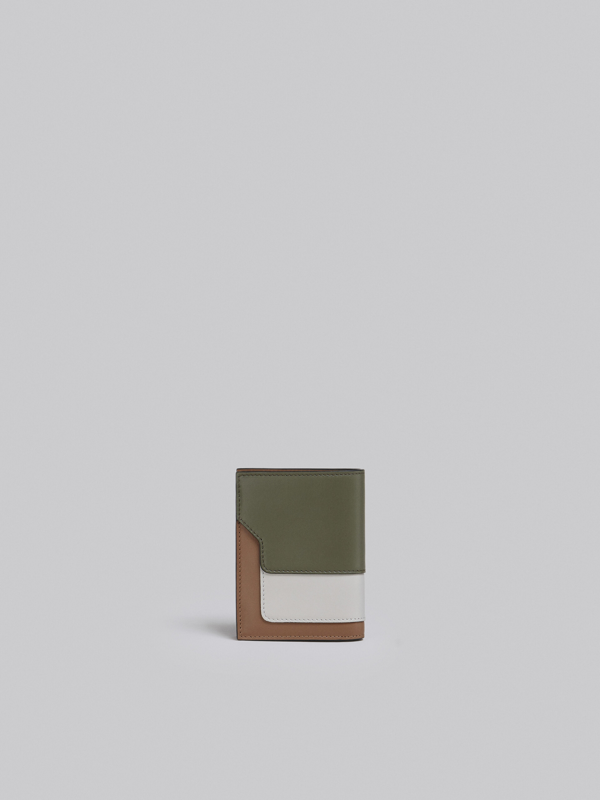 グレー、ホワイト、ブラウン レザー製二つ折りウォレット - 財布 - Image 3