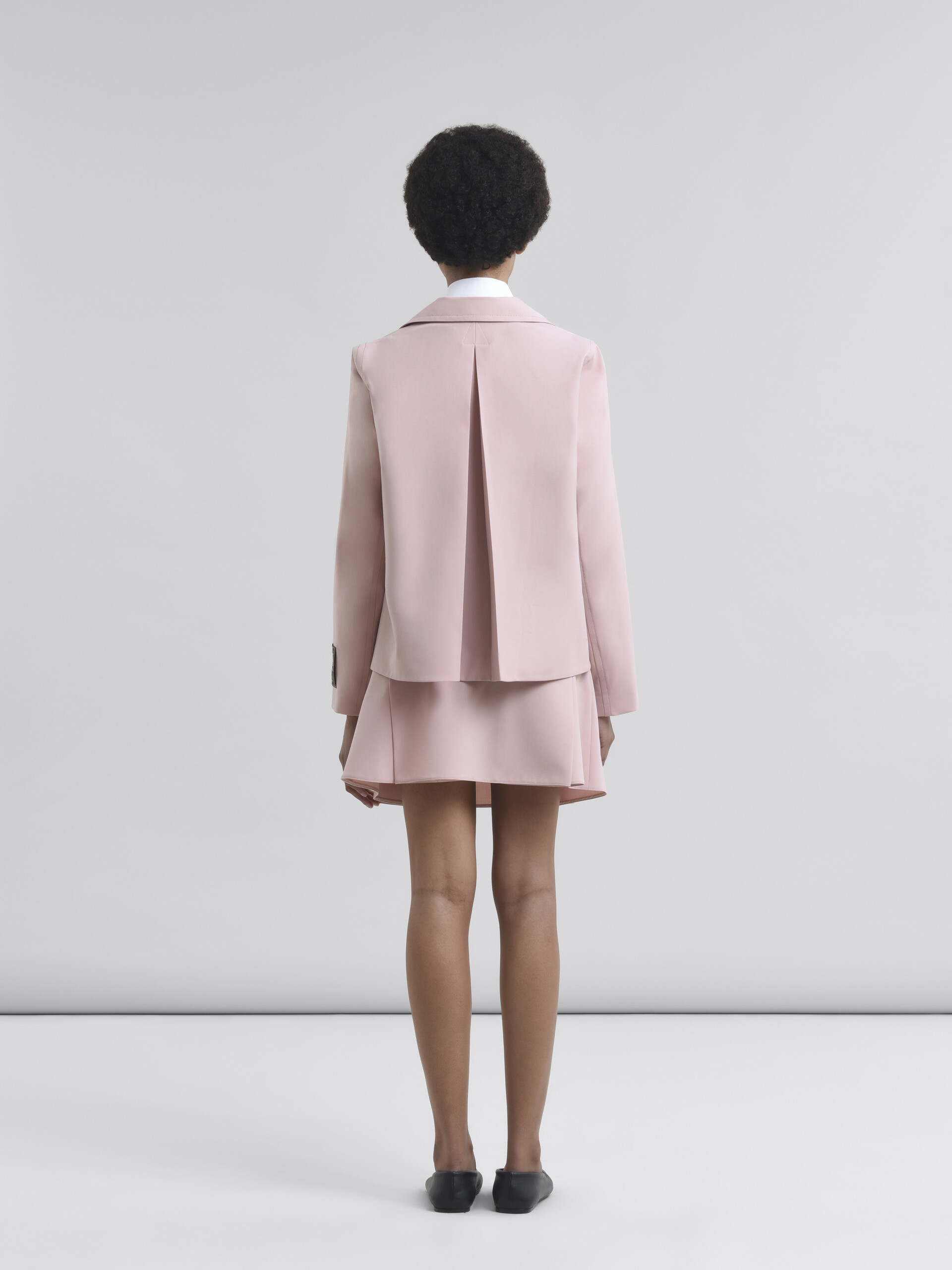 Pink virgin wool A-line jacket - Jackets - Image 3