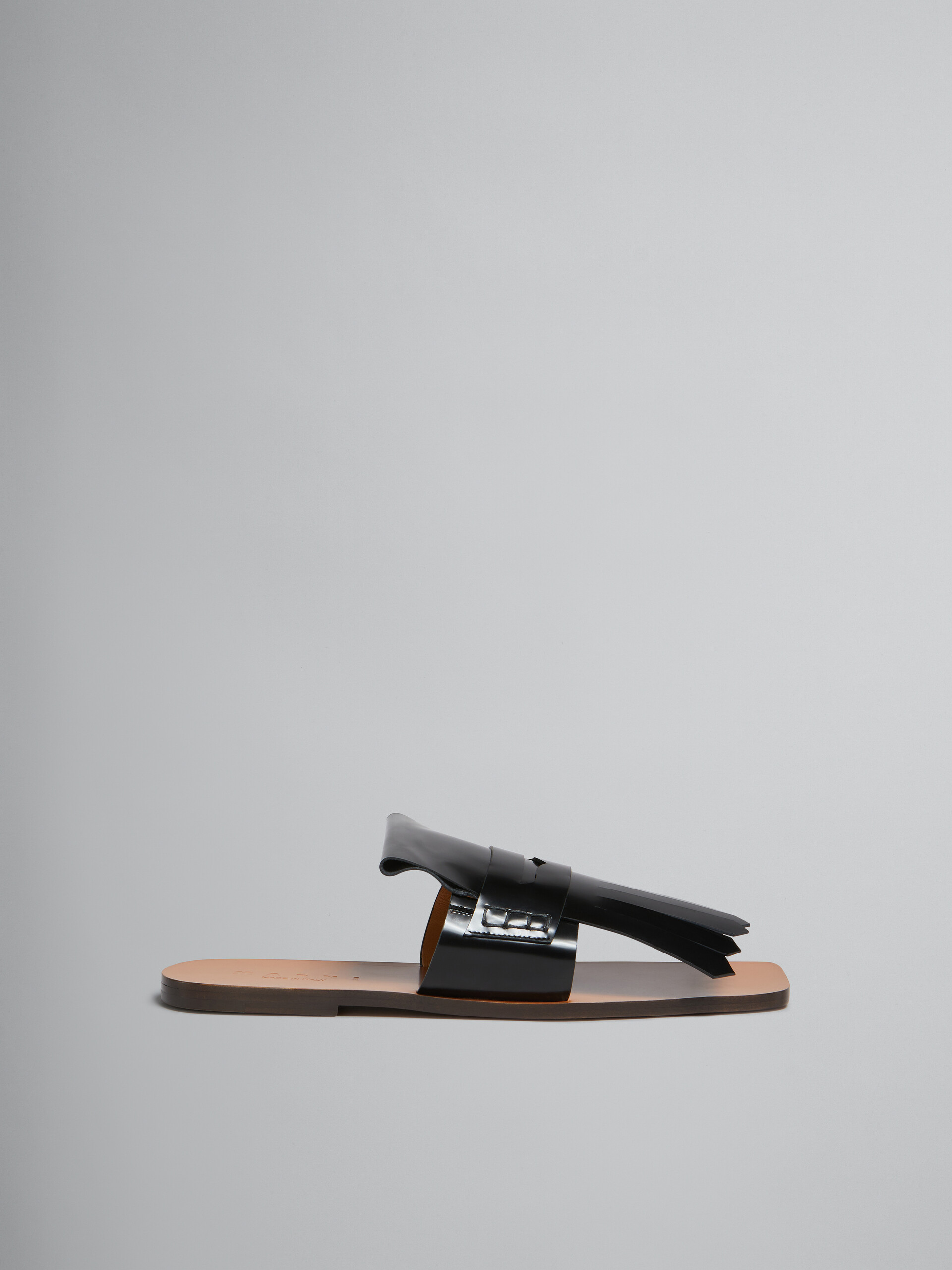 Black leather Bambi sandal - Sandals - Image 1