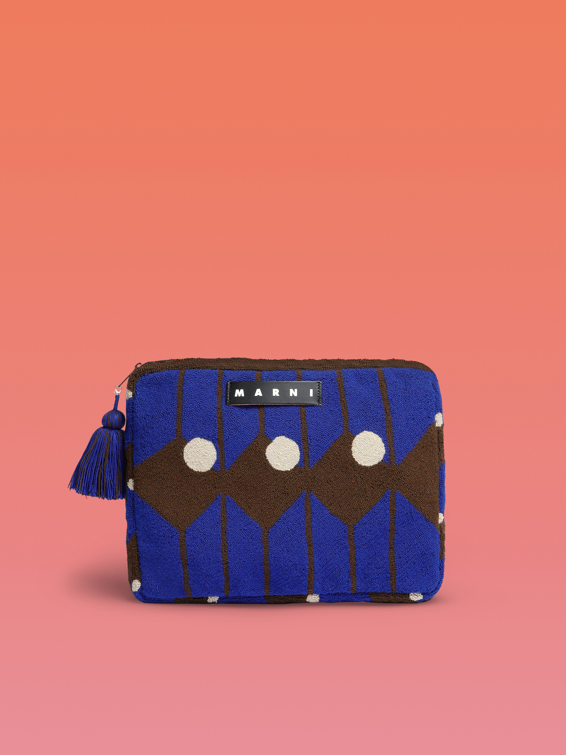 ブルー Marni Market ウール製ラップトップケース - ファッション小物 - Image 1