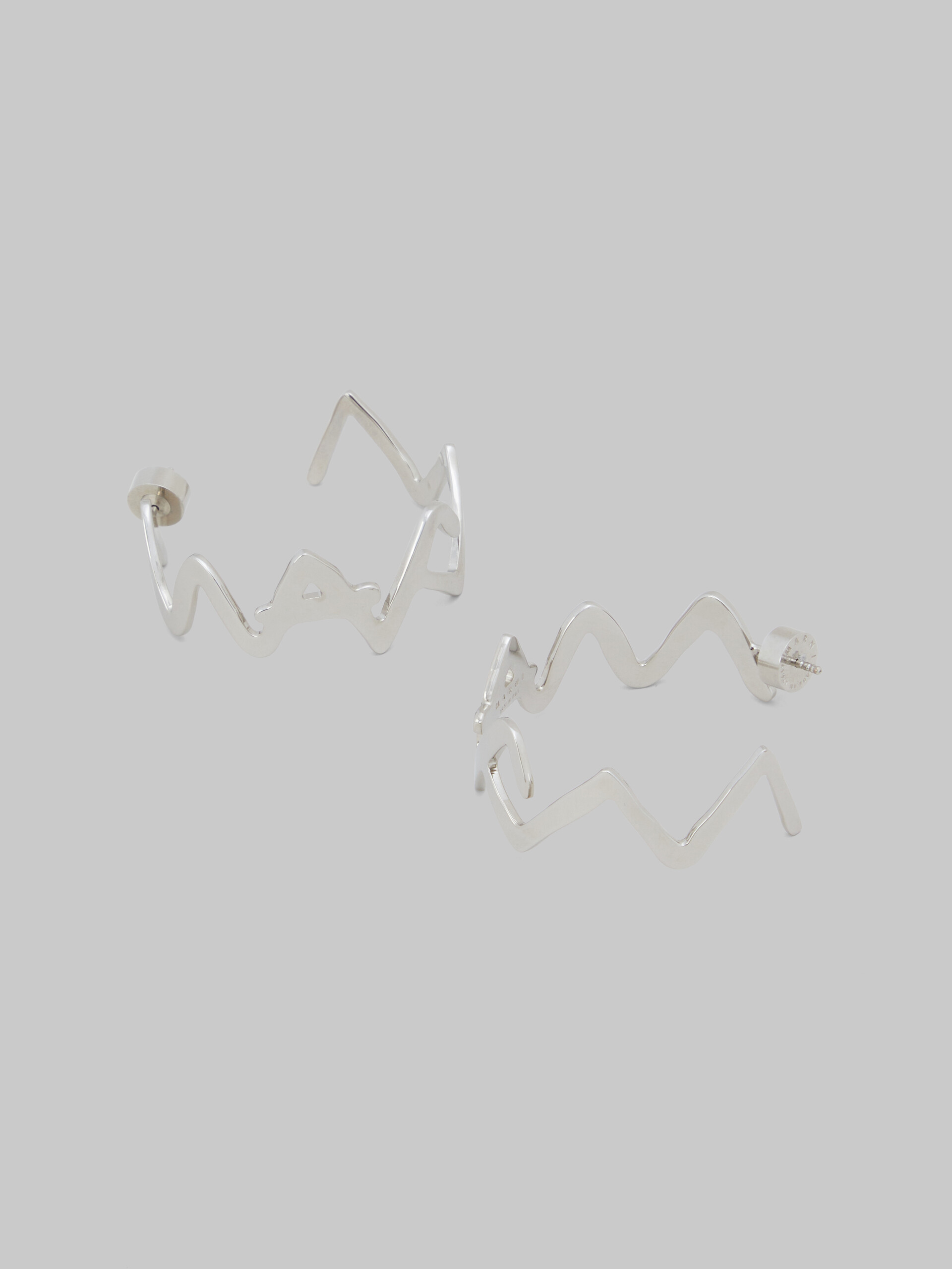 Palladium metal Marni Symbol earrings - Earrings - Image 4