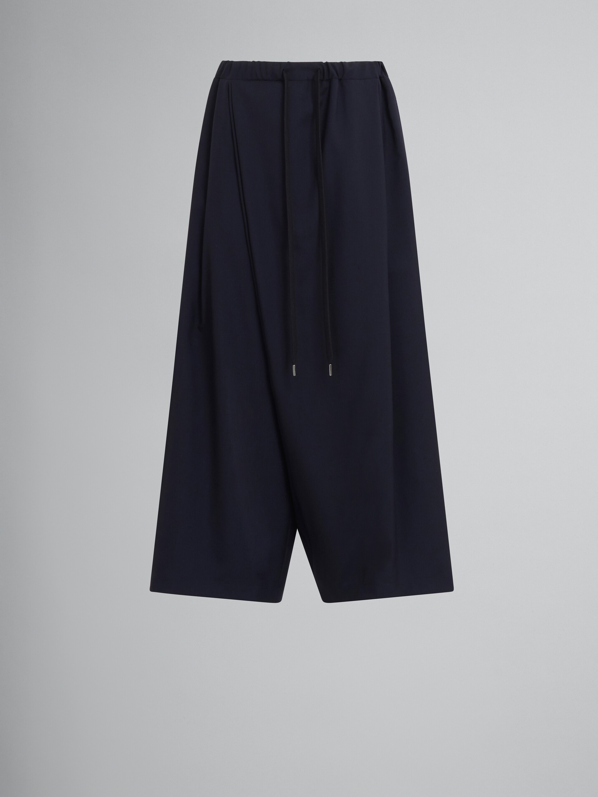 Karate pants in blue tropical wool - Pants - Image 1