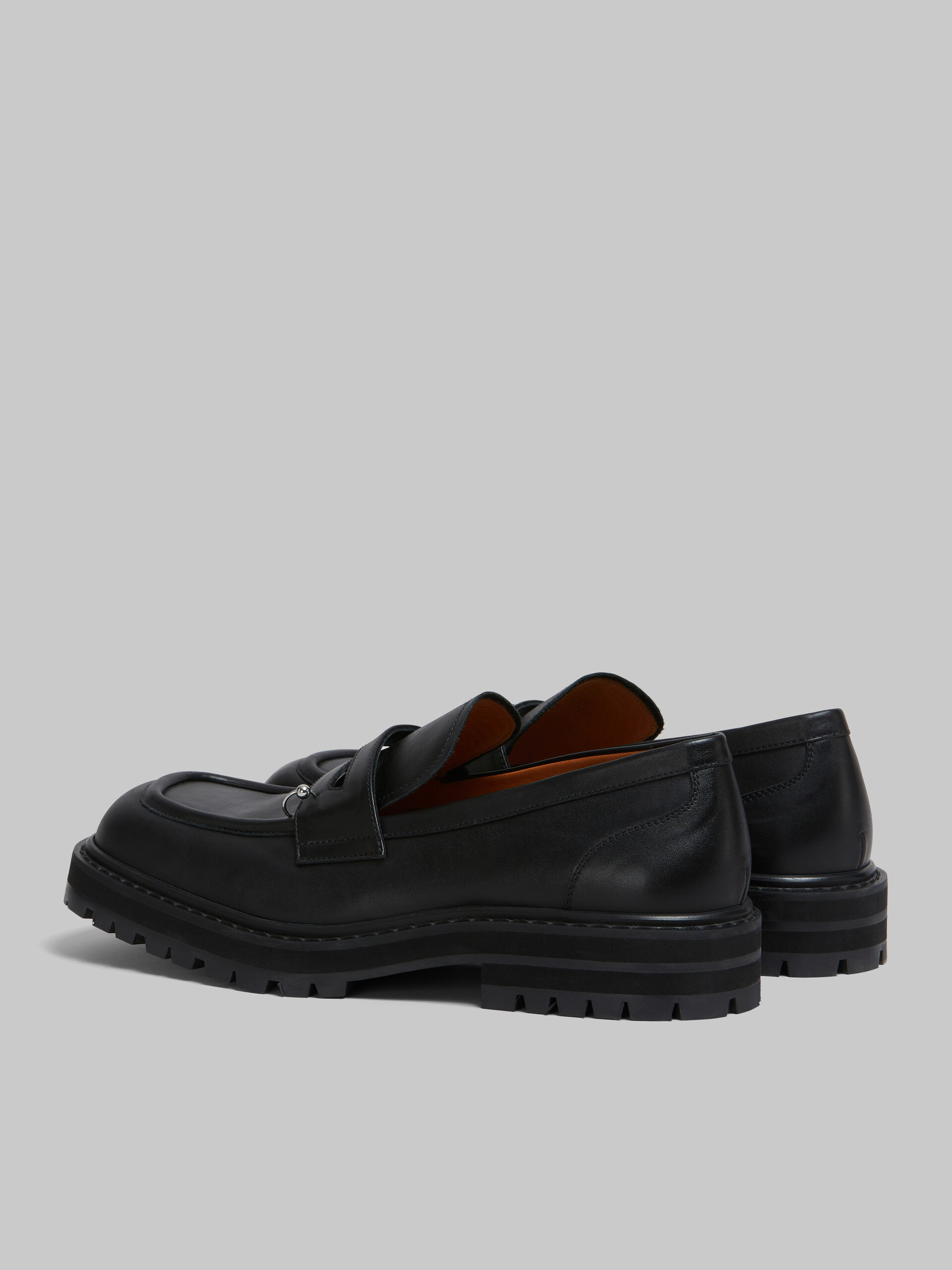 Black leather Piercing 2.0 chunky loafer - Lace-ups - Image 3