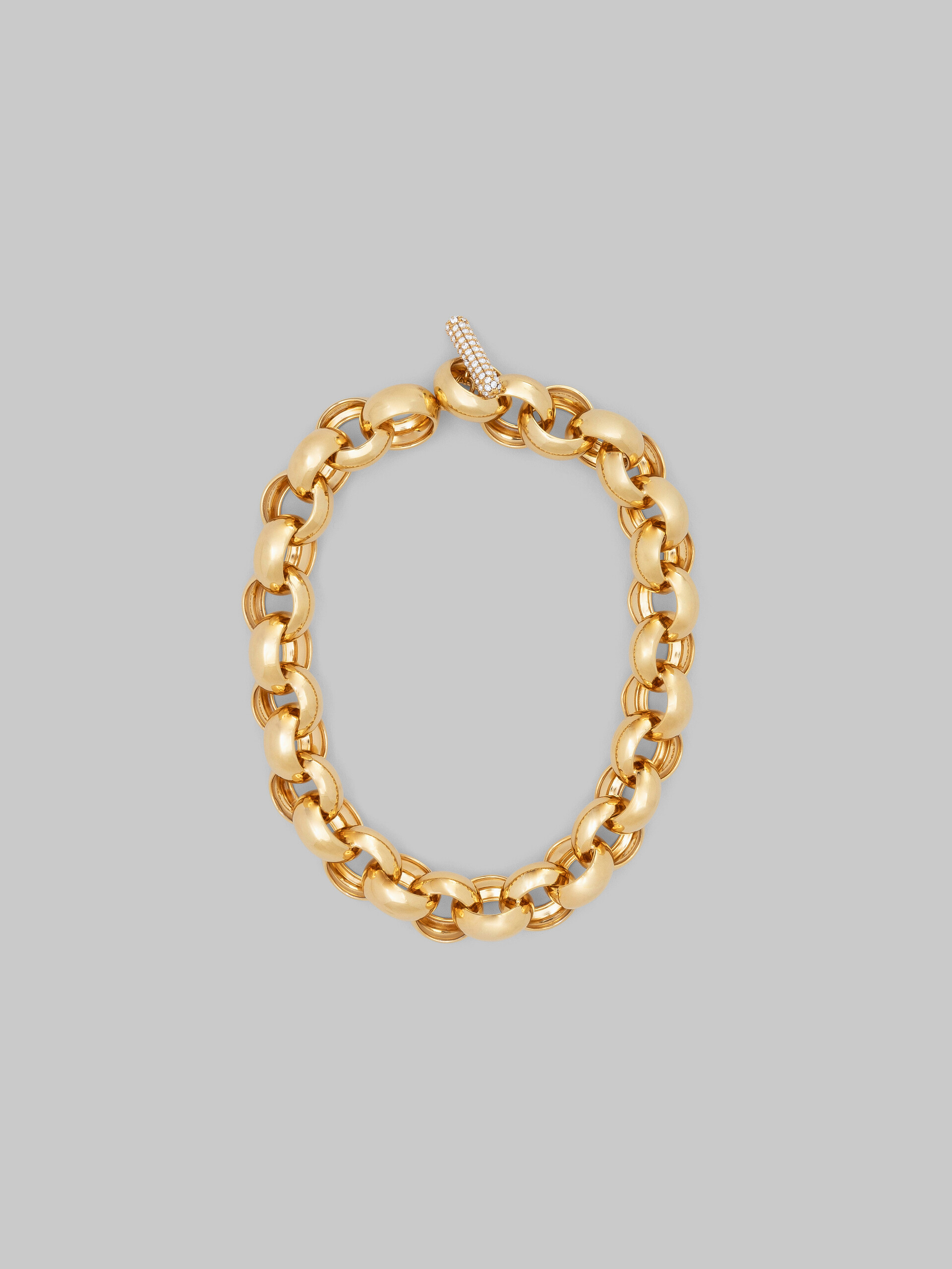 Palladium ring choker with rhinestone clasp - Necklaces - Image 1