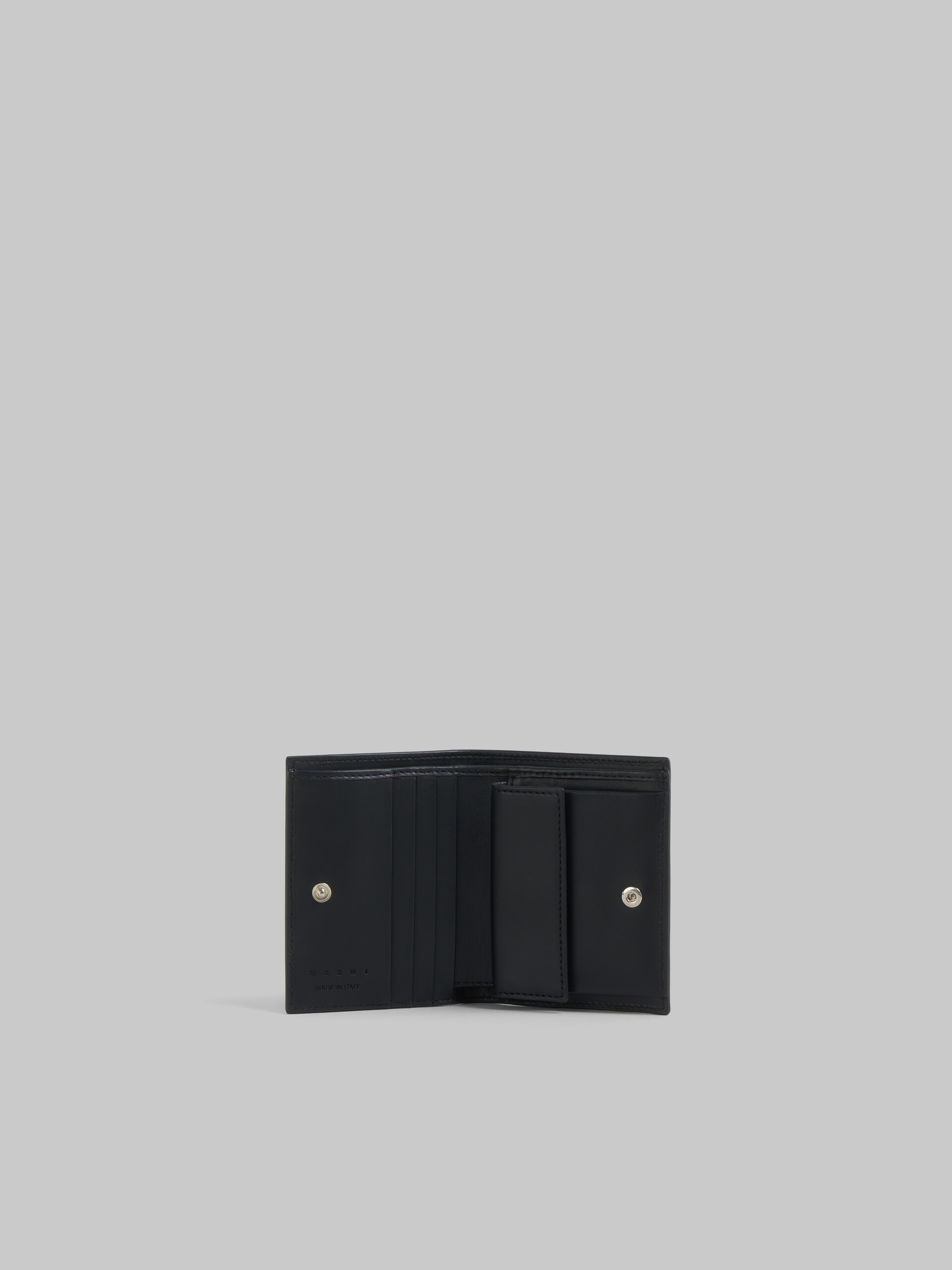 Black bi-fold leather wallet with Marni Mending - Wallets - Image 2