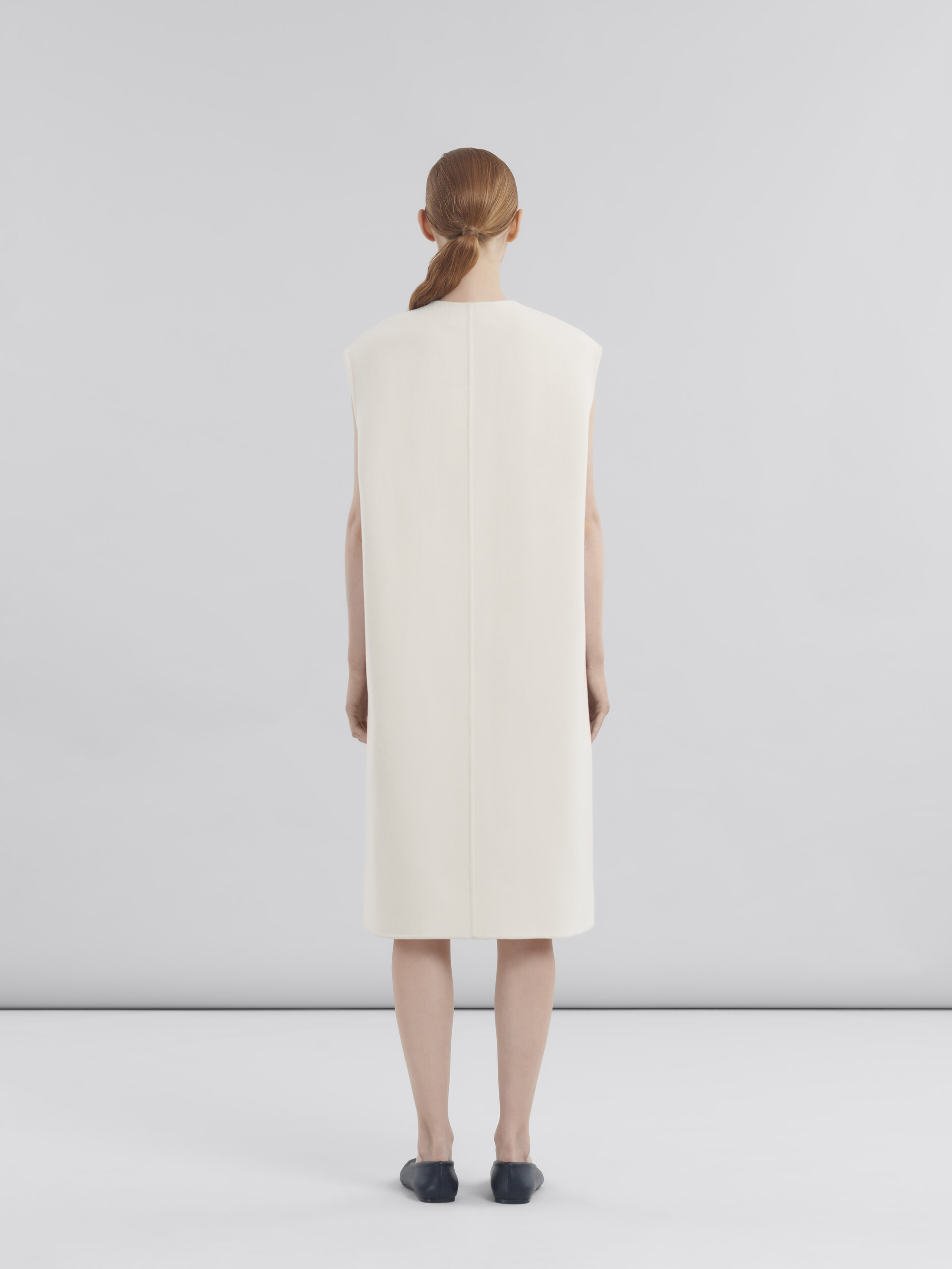 White felt sleeveless jacket - Waistcoat - Image 3