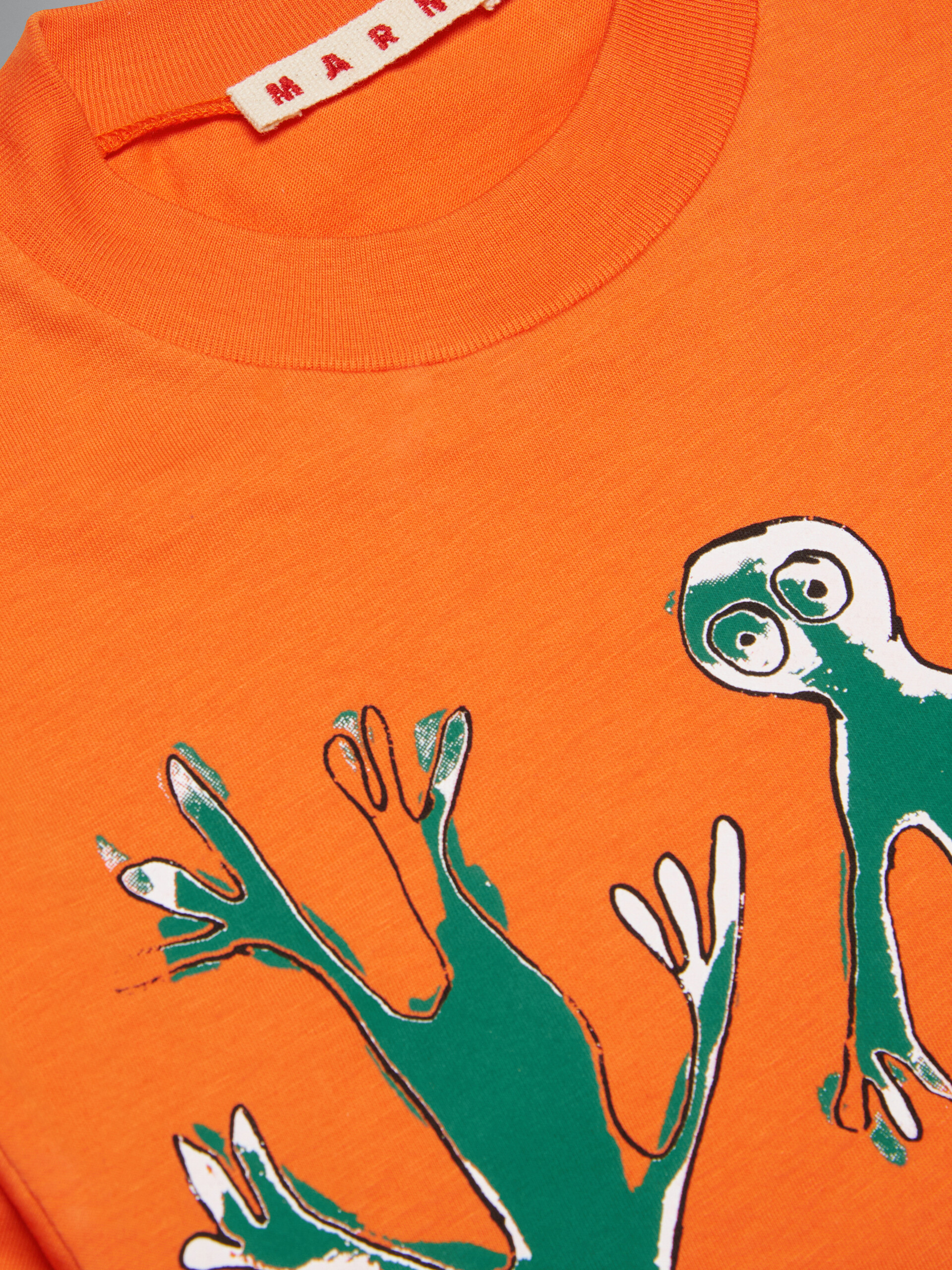 Frog 프린트 화이트 티셔츠 - 티셔츠 - Image 4