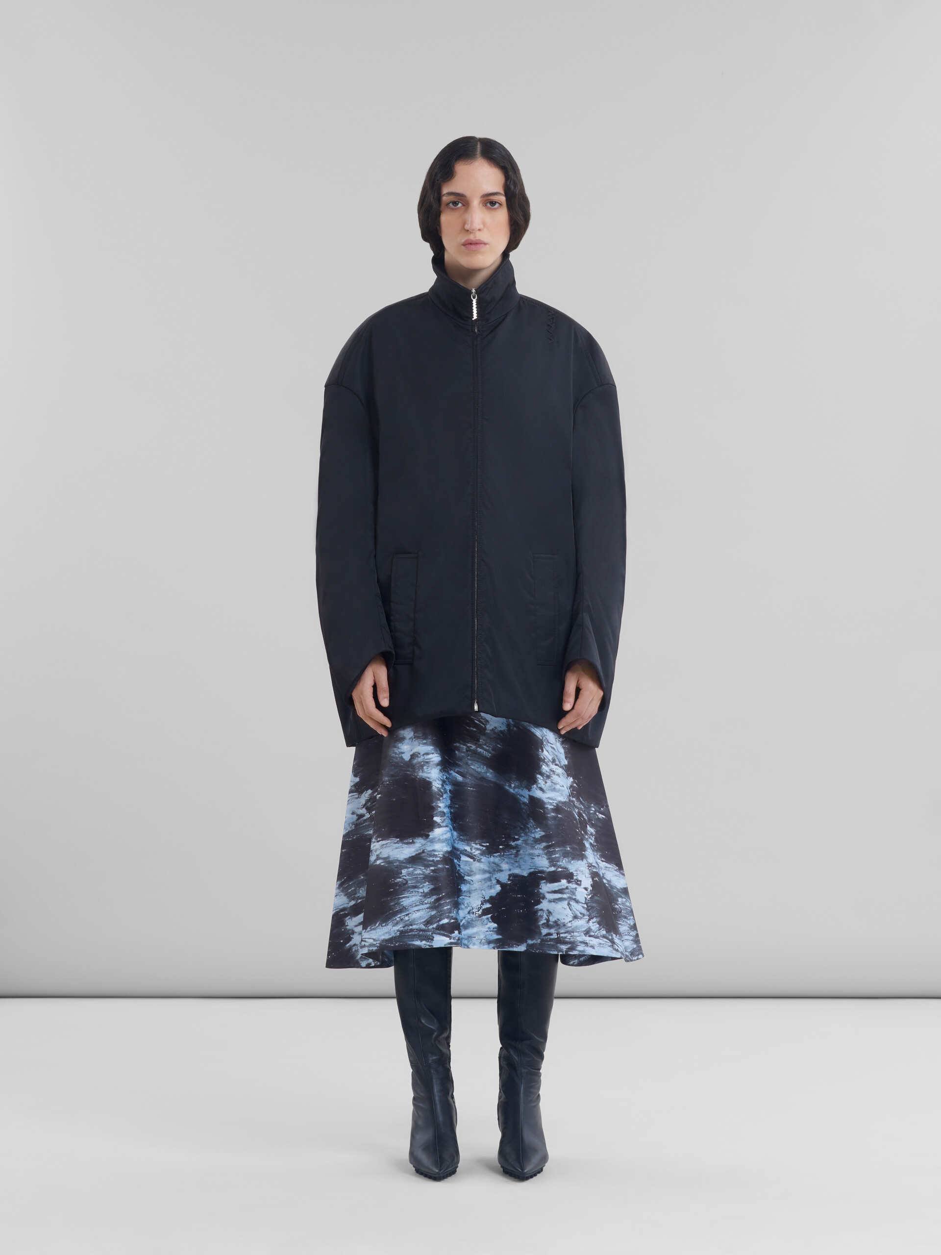 Black twill parka - Jackets - Image 2