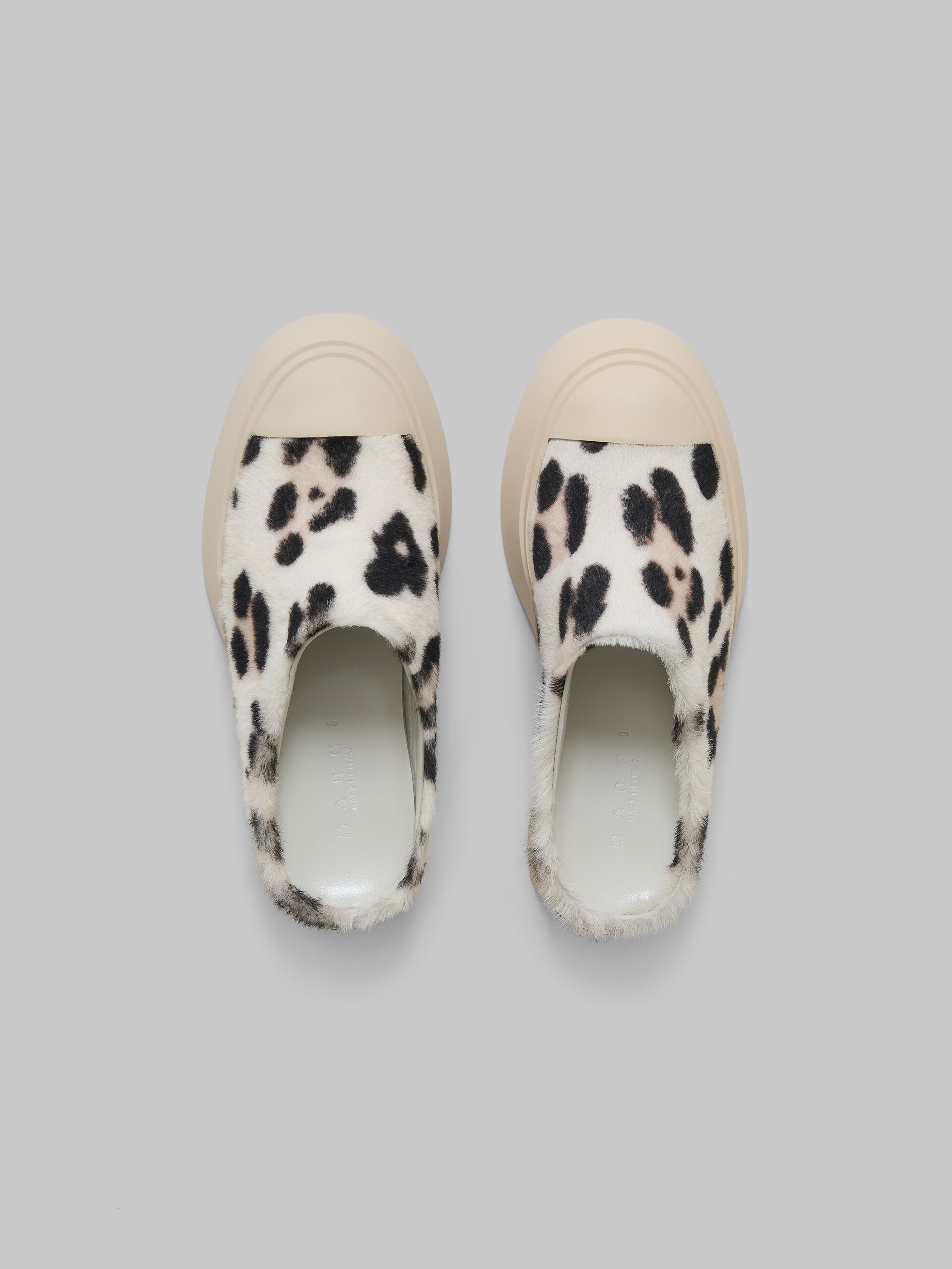 White animalier print shearling Pablo sabot - Sneakers - Image 4