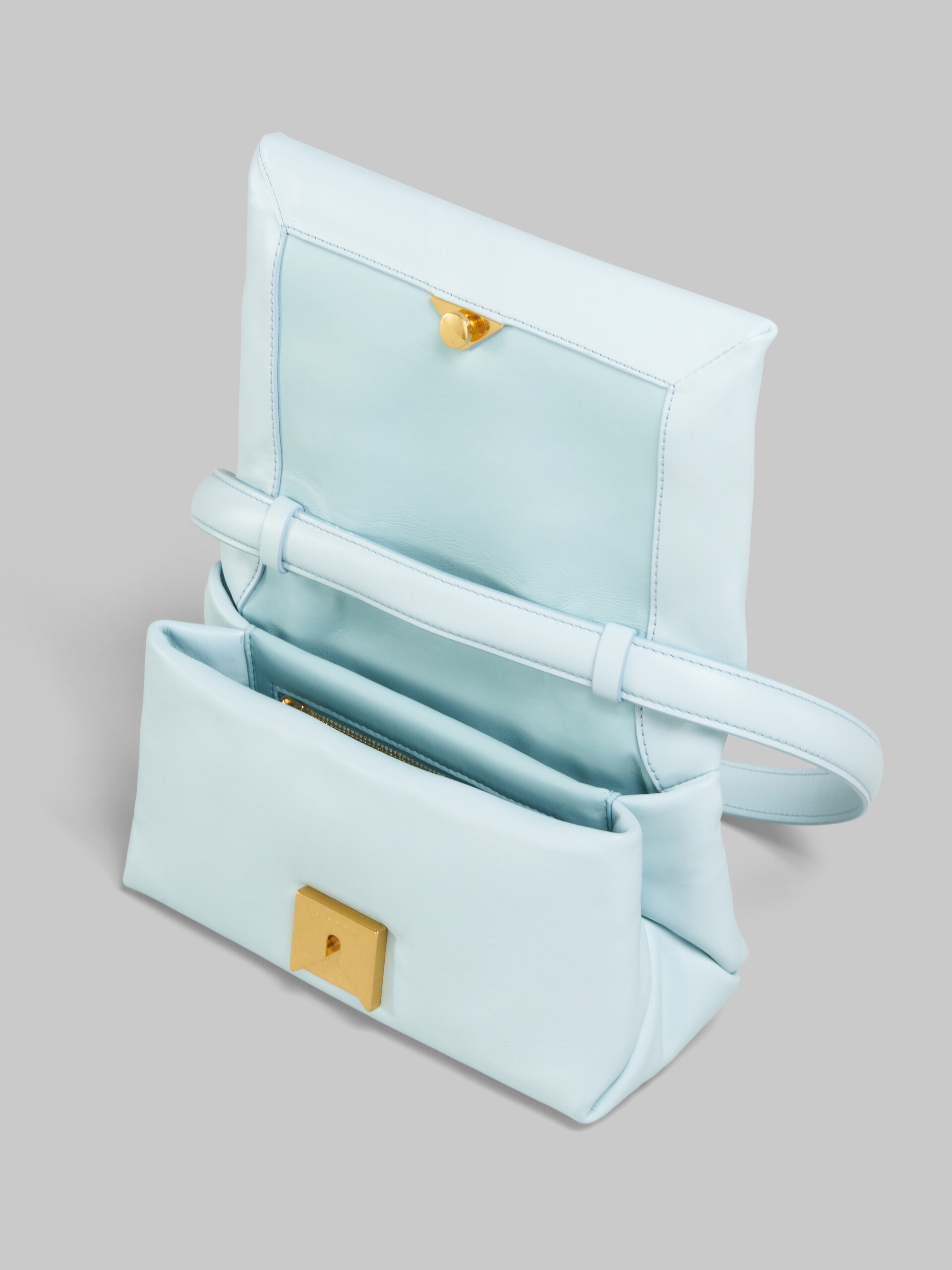 Small light blue calfskin Prisma bag - Shoulder Bag - Image 4