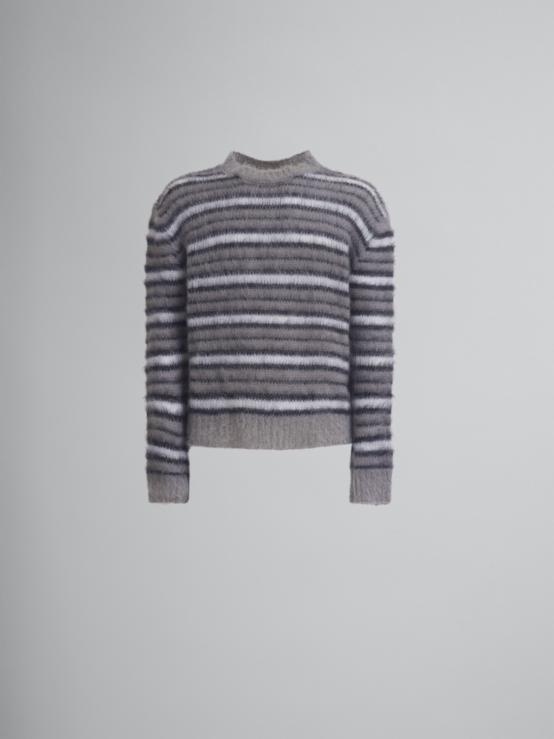 Grey striped mohair jumper - Pullovers - Image 1