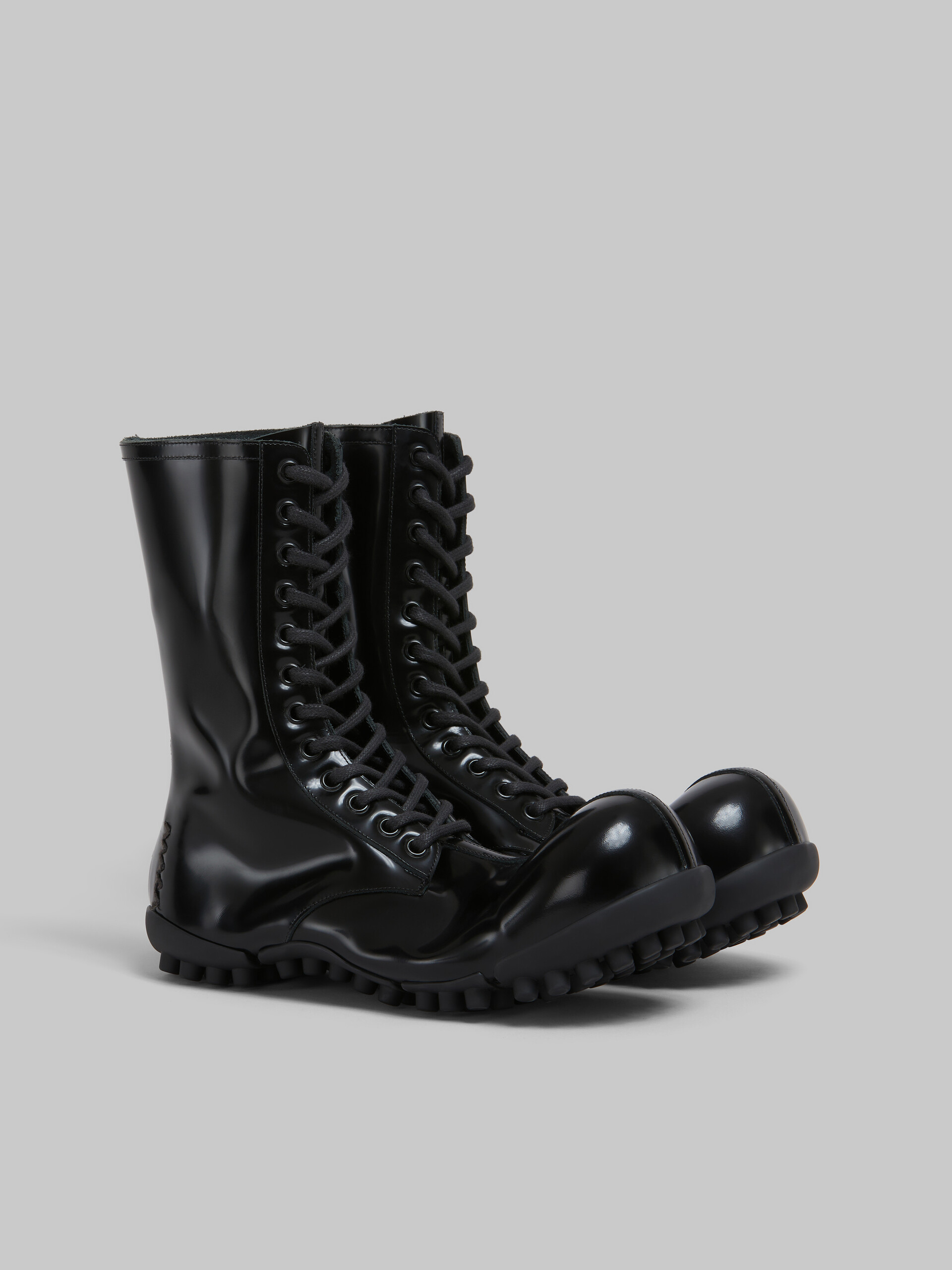 Black patent leather Wave boot - Boots - Image 2