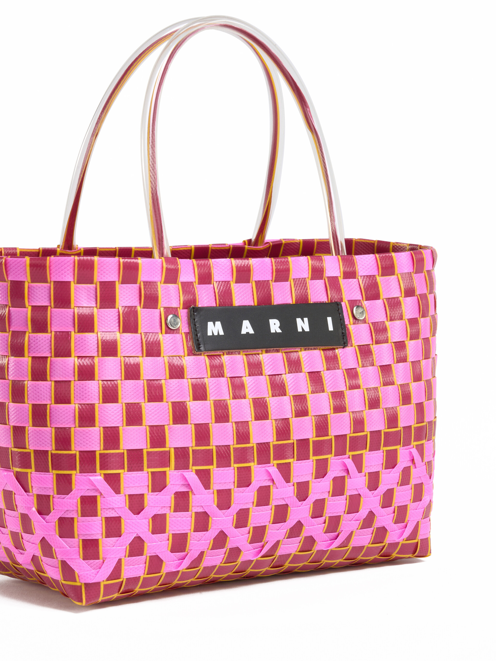 ブルー&レッドウーブン MARNI MARKET OVAL BAG - ショッピングバッグ - Image 4