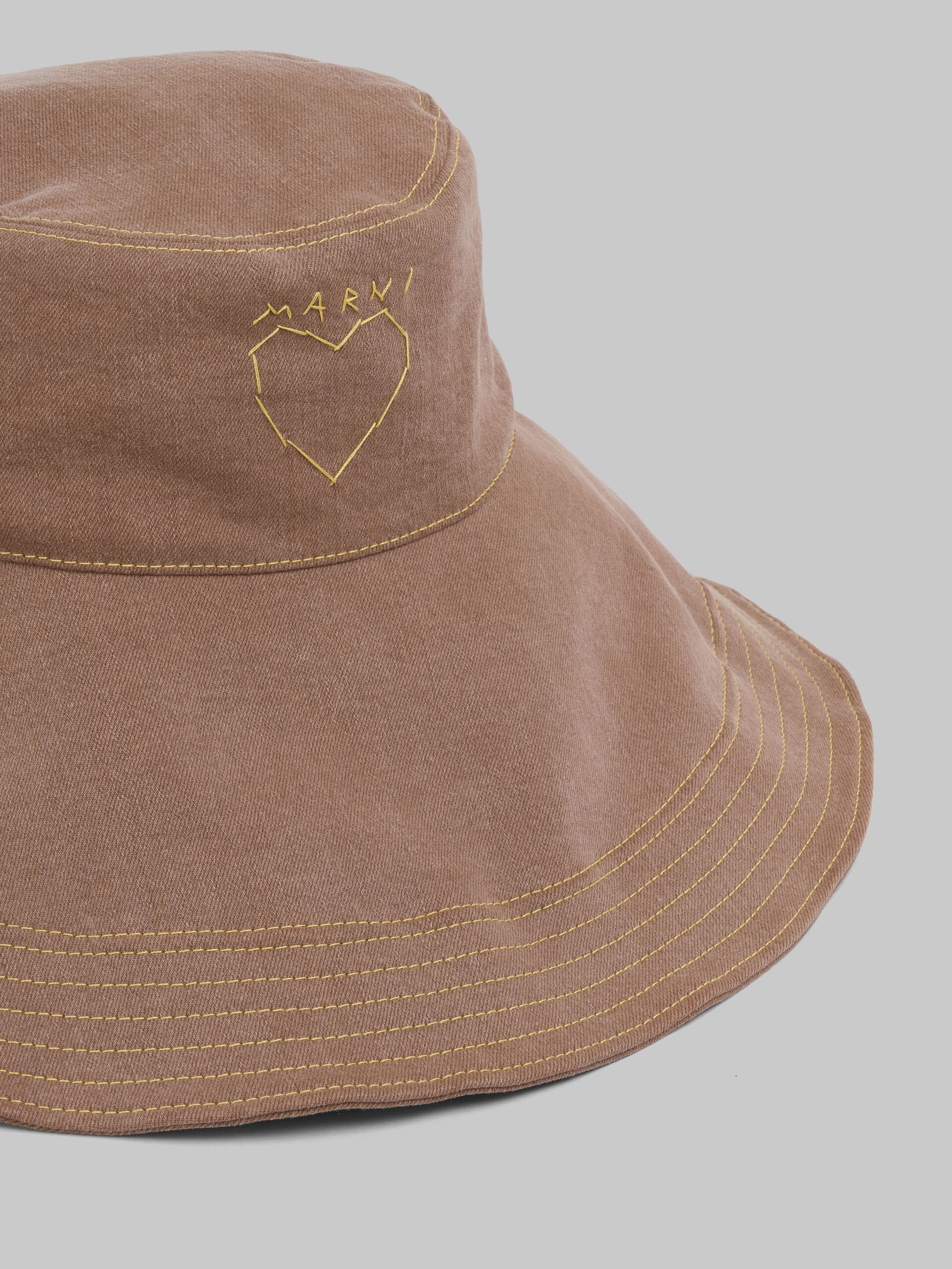 Brown organic denim hat - Hats - Image 4