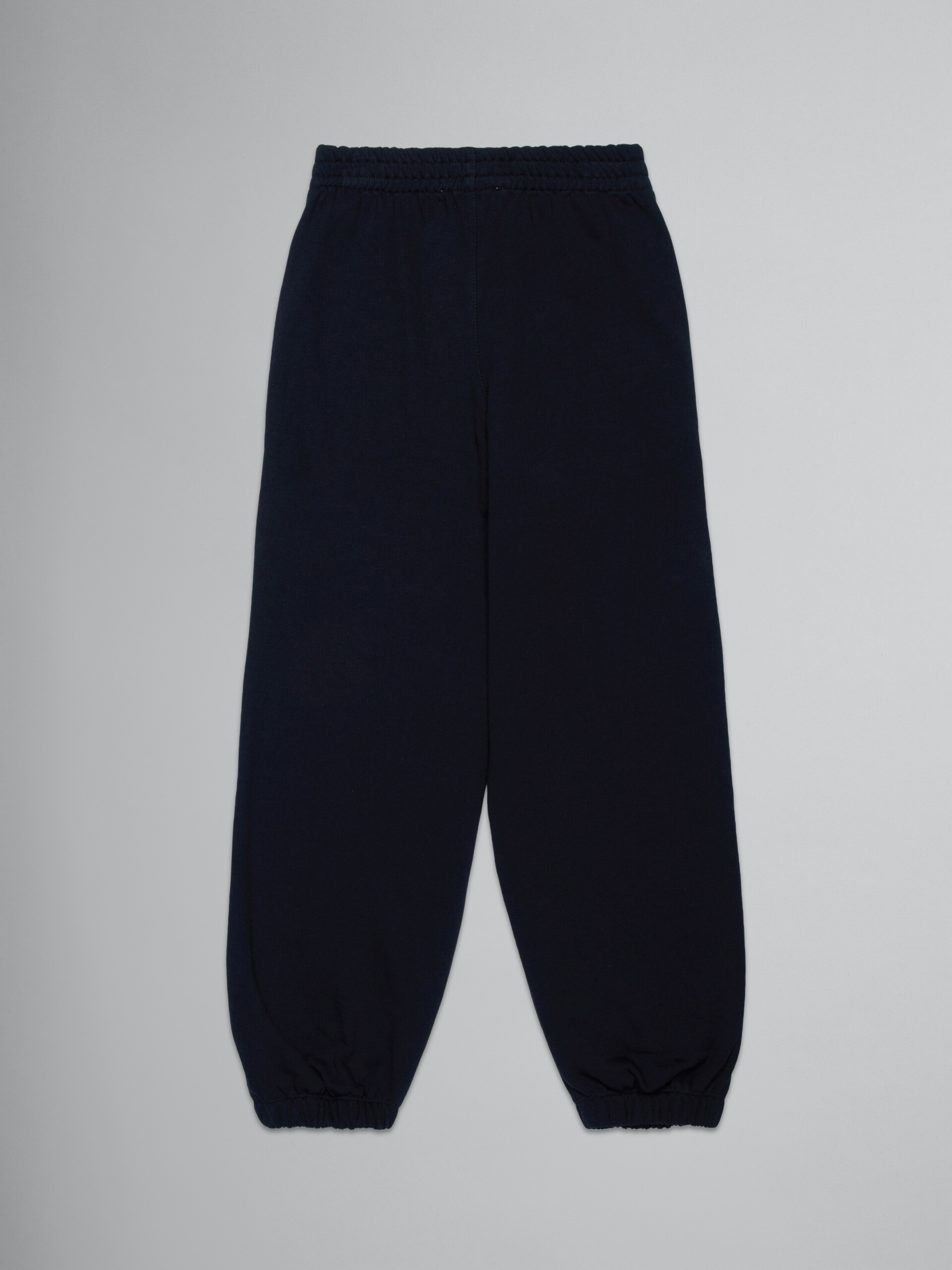 Balck fleece baggy trousers with logo - Pants - Image 2