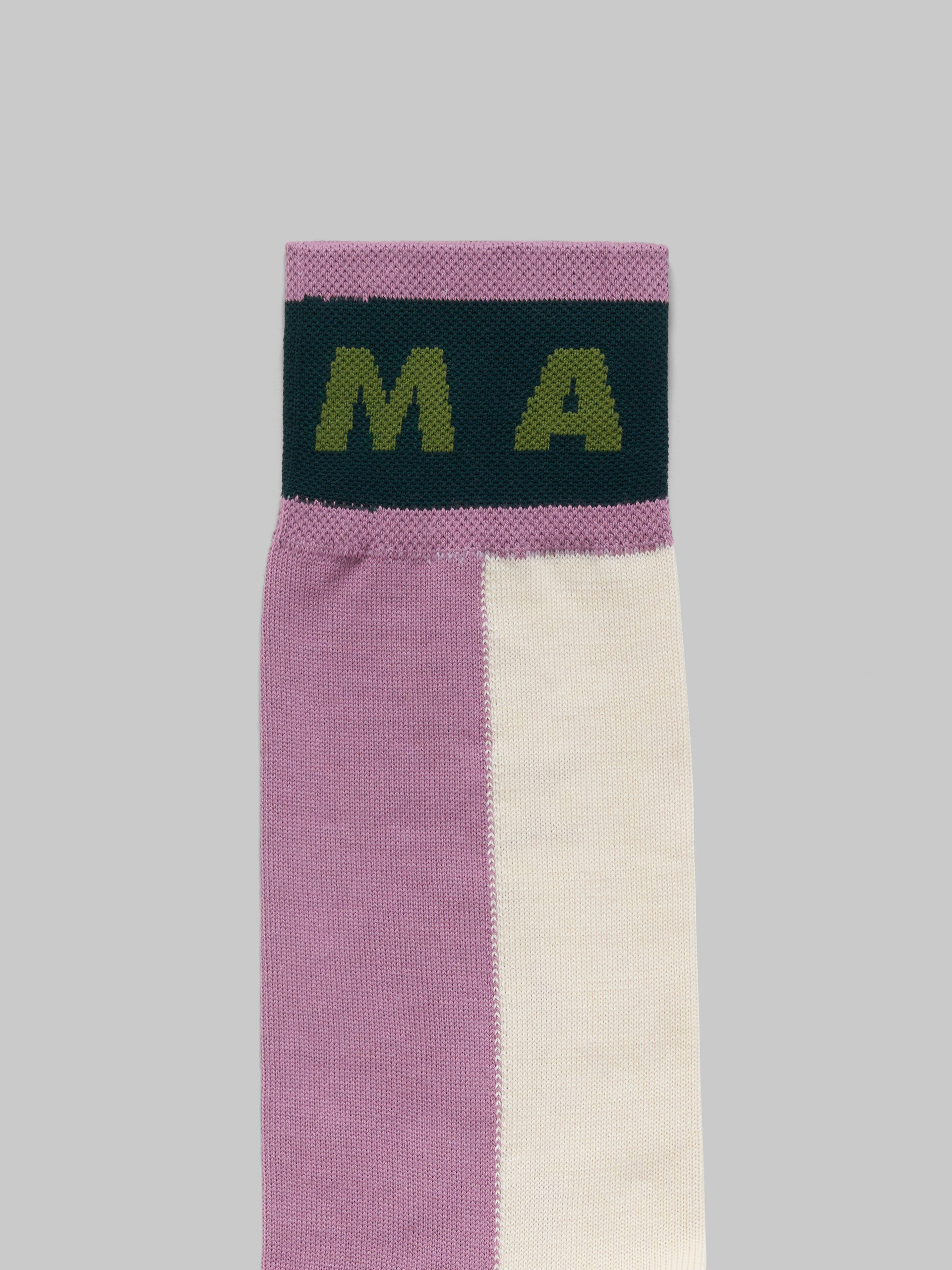 Blue colour-block cotton socks - Socks - Image 3