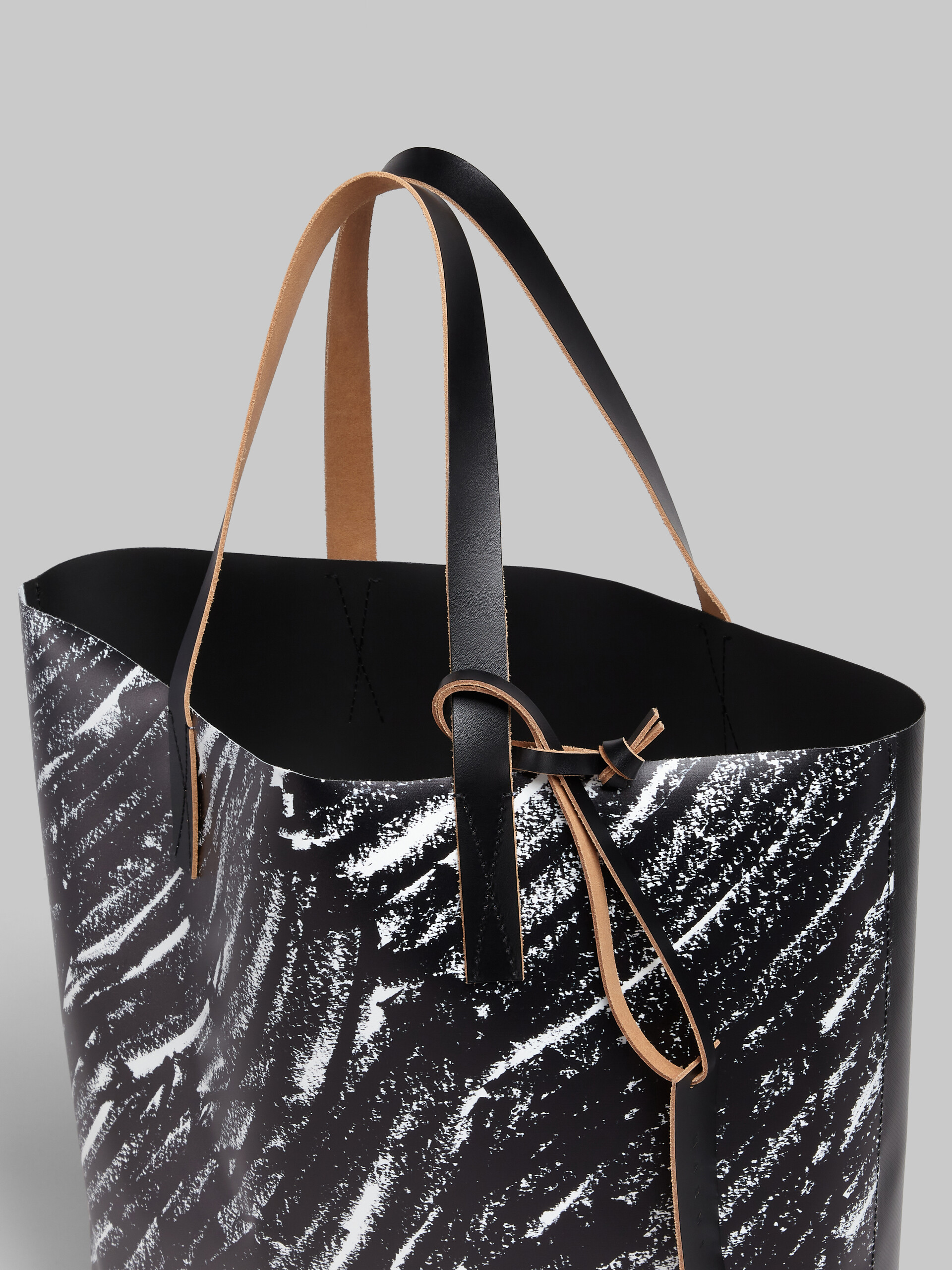 Tribeca tote bag with grey Crayon print - Shopping Bags - Image 3