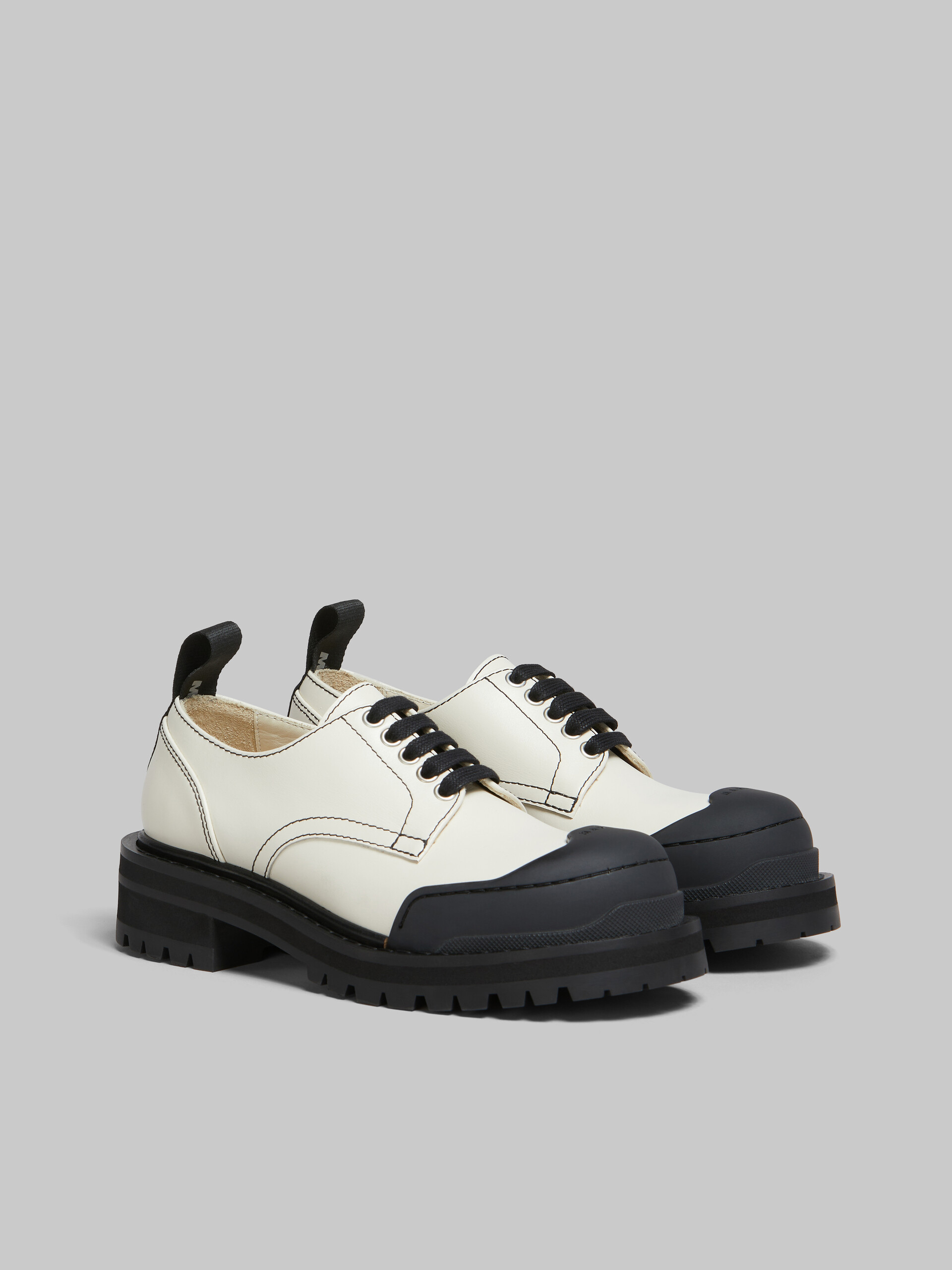 Chaussures derby Dada Army en cuir blanc - Chaussures à Lacets - Image 2