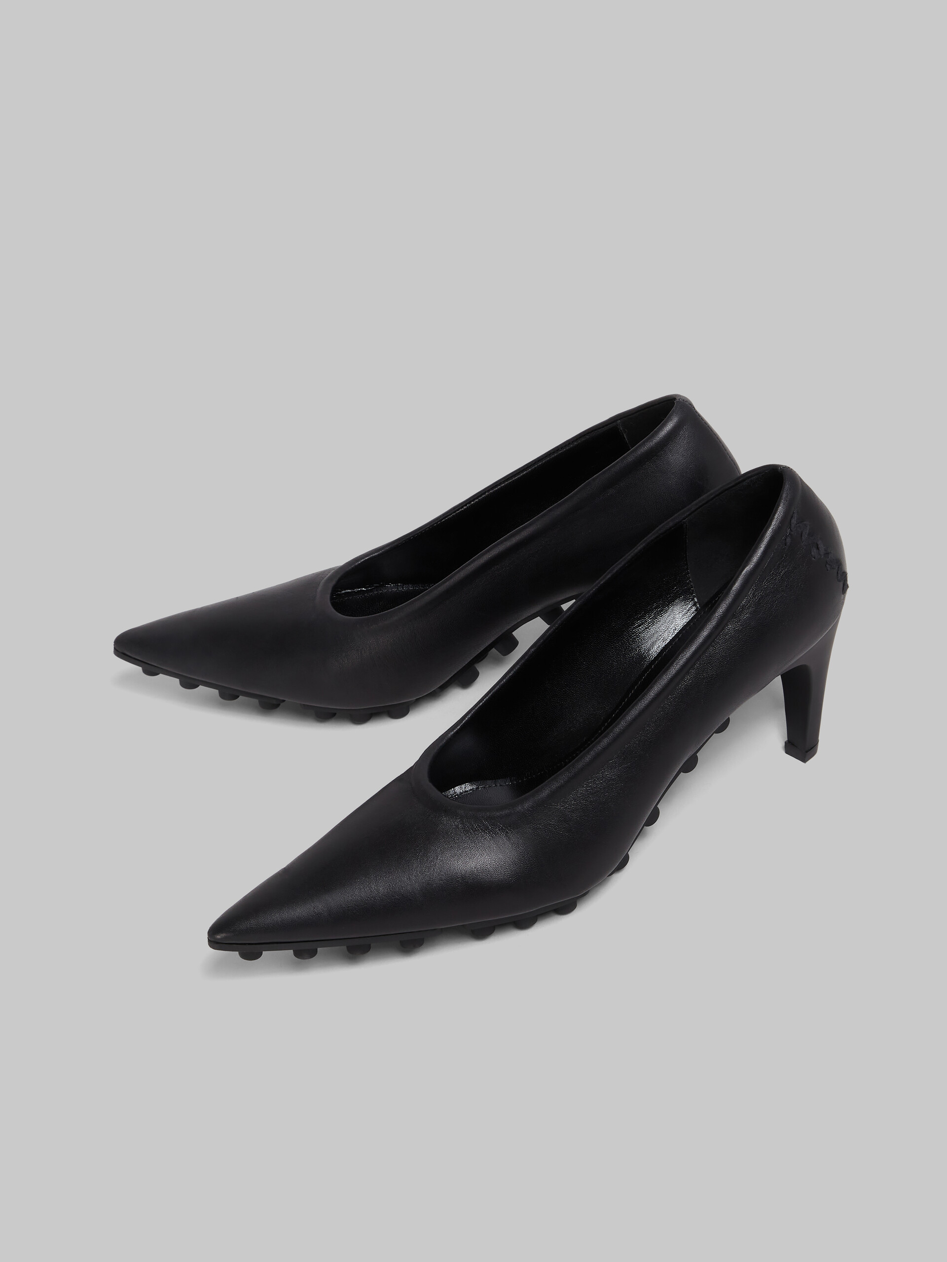 Schwarze Pumps Spike aus Nappaleder - Pumps - Image 5