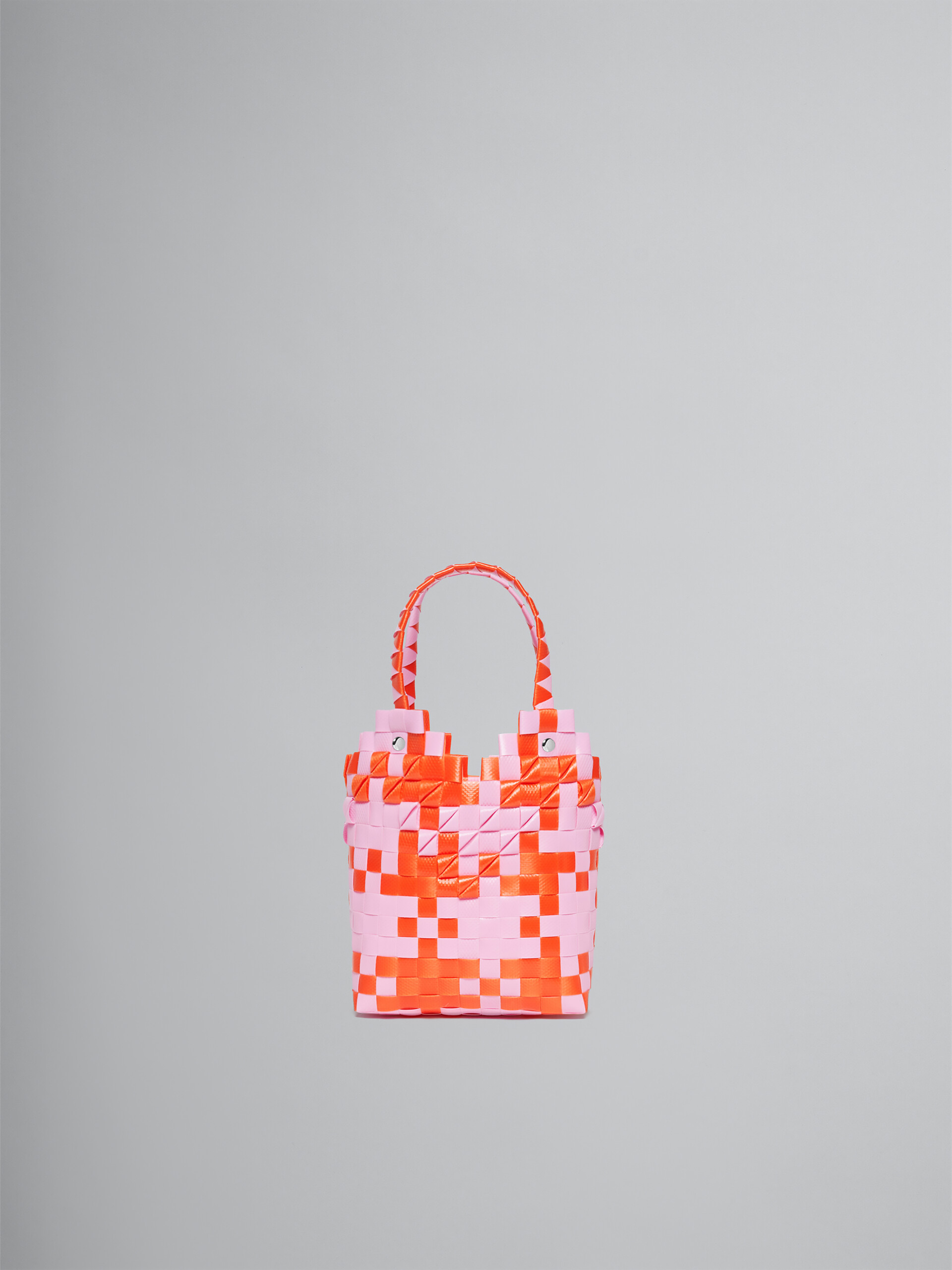 Hellrosa gewebter Shopper Diamond Basket - Tasche - Image 2