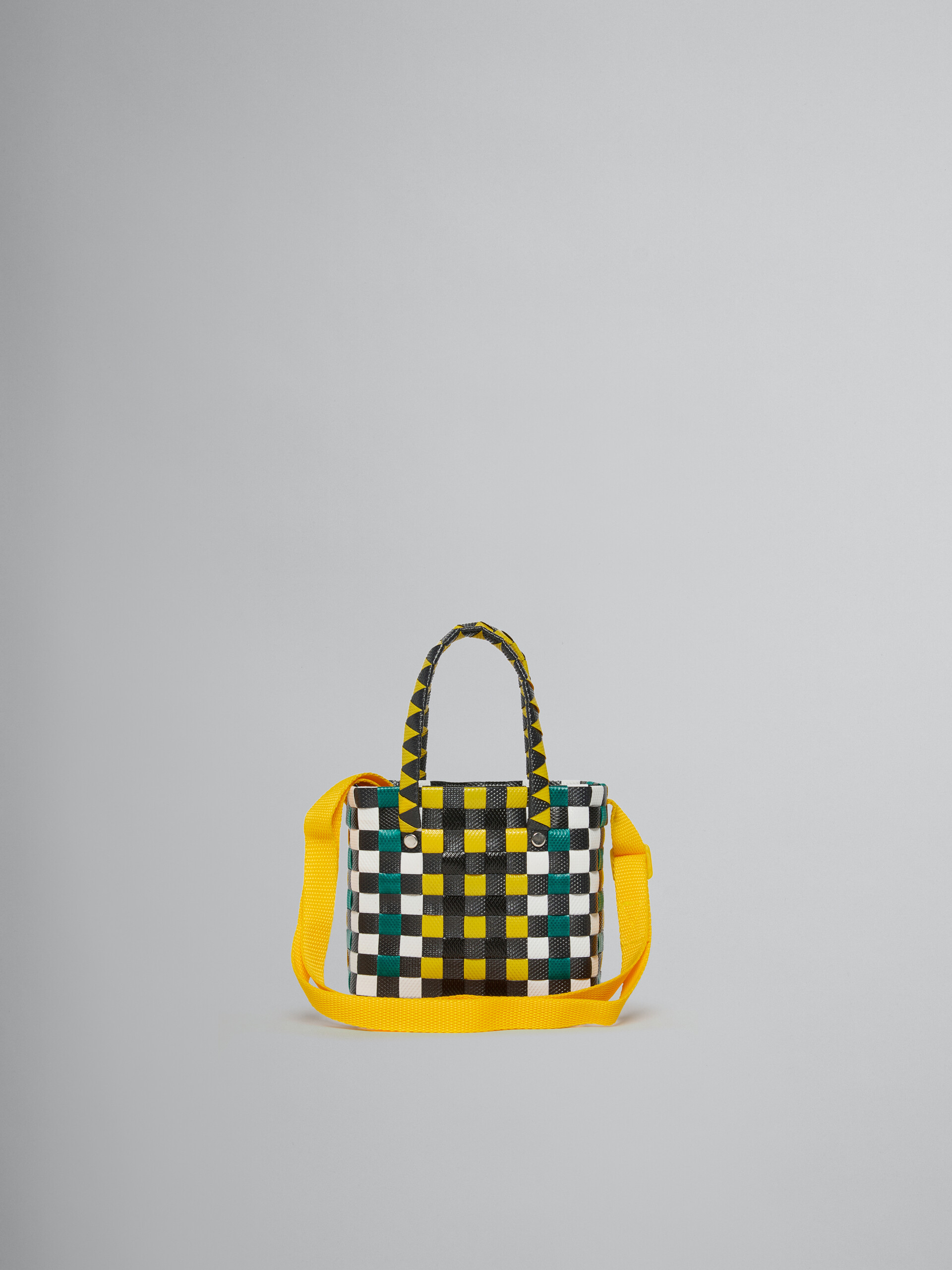 Multicolor woven micro basket bag - Bags - Image 3